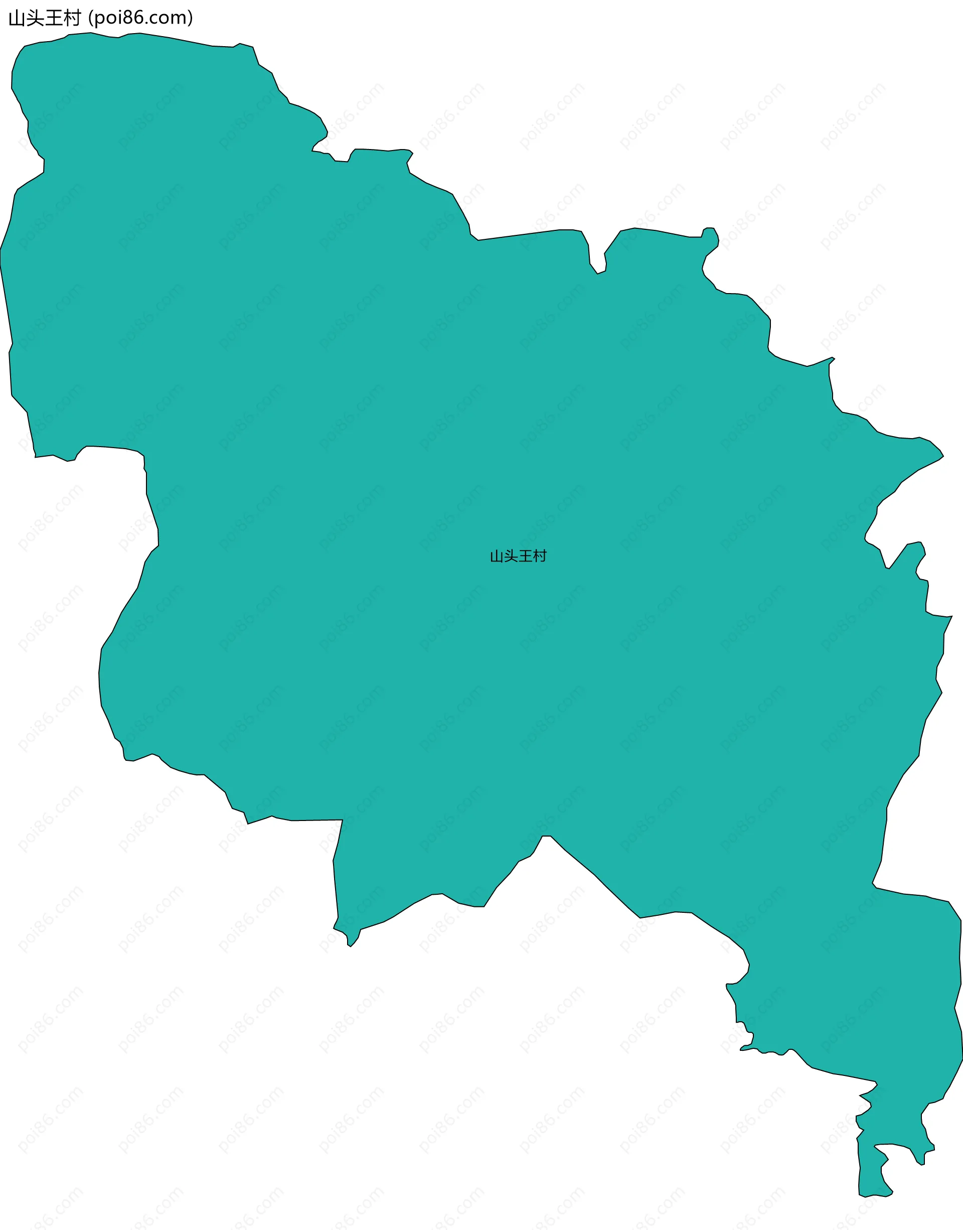 山头王村边界地图