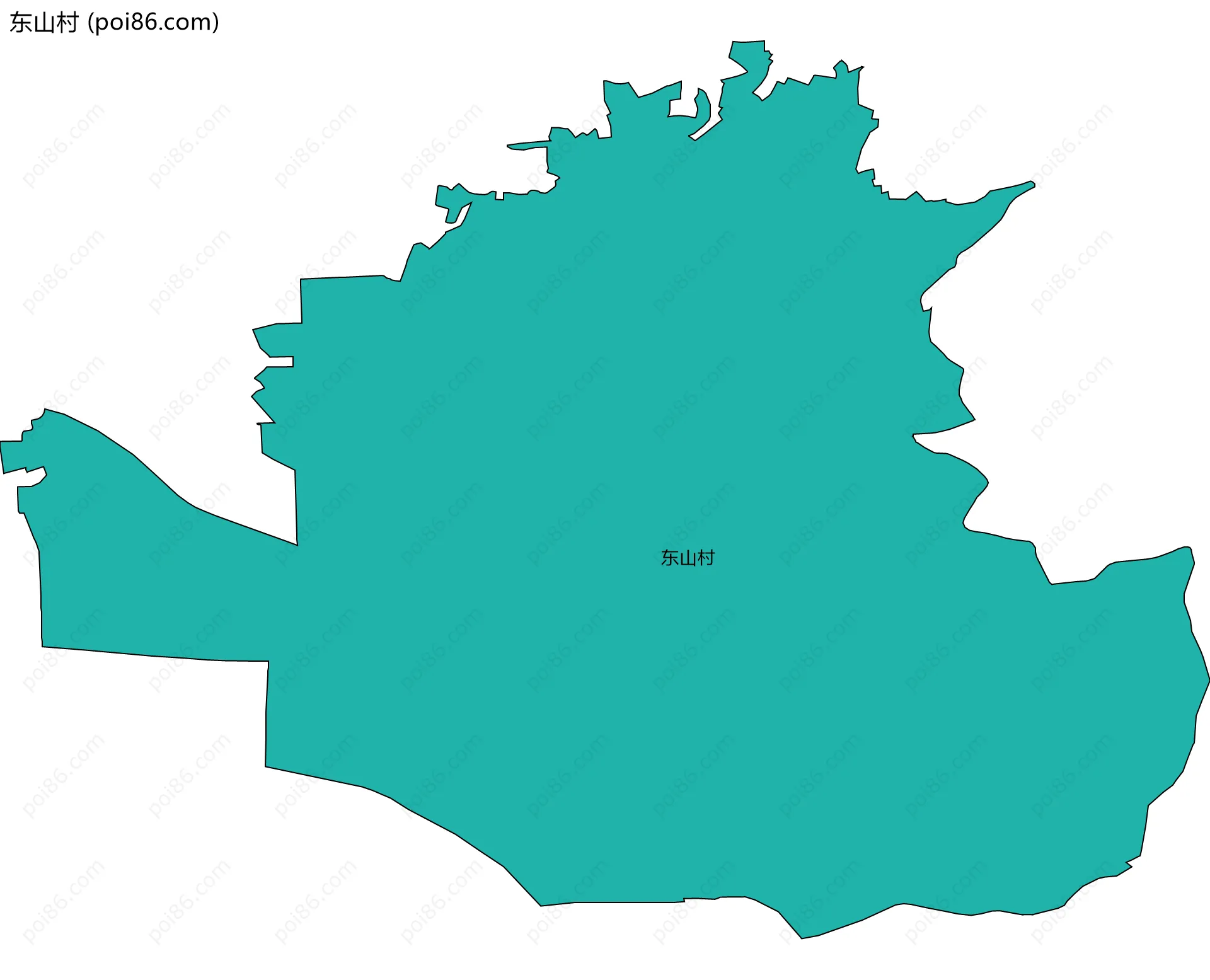 东山村边界地图