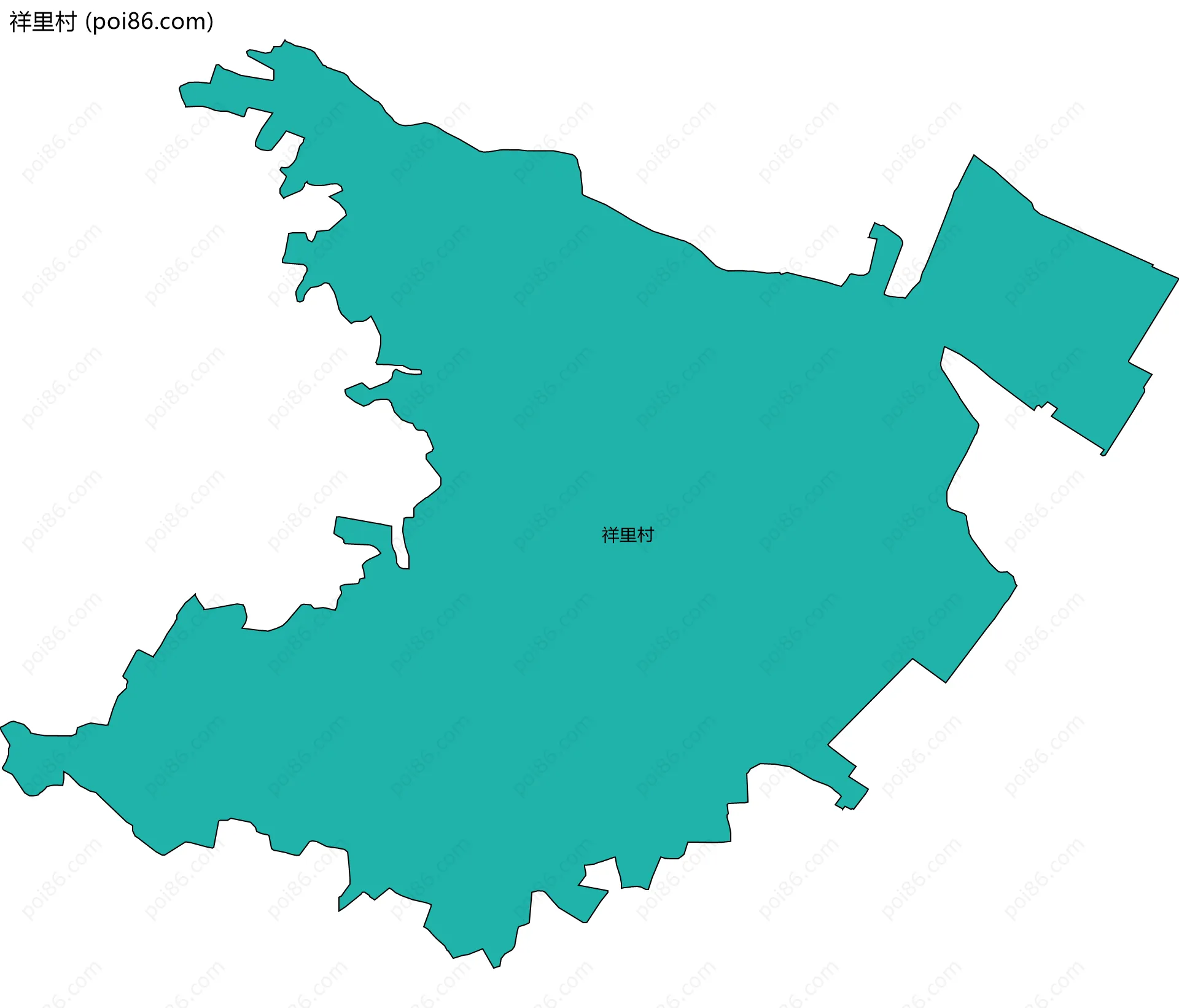 祥里村边界地图