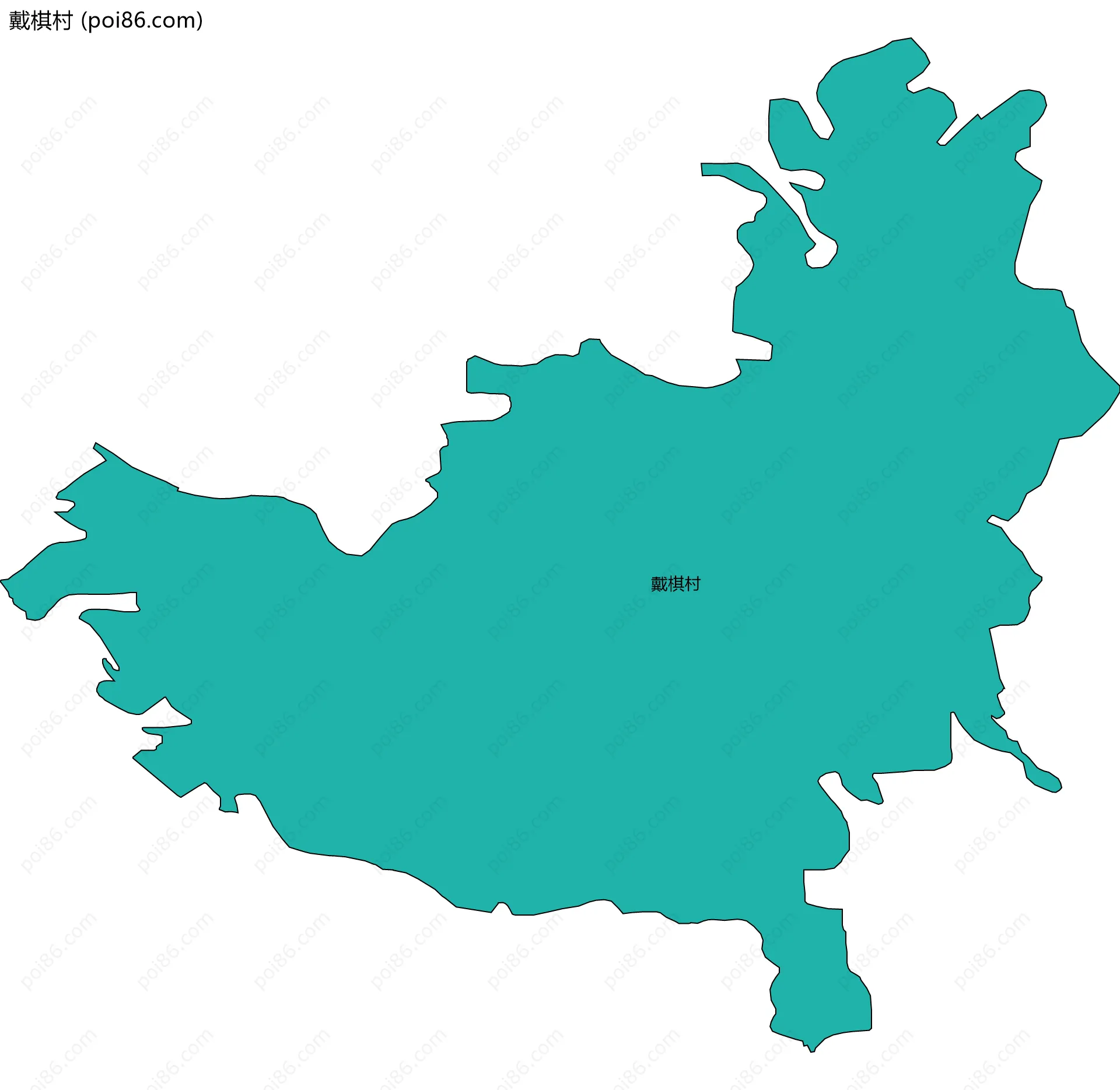 戴棋村边界地图