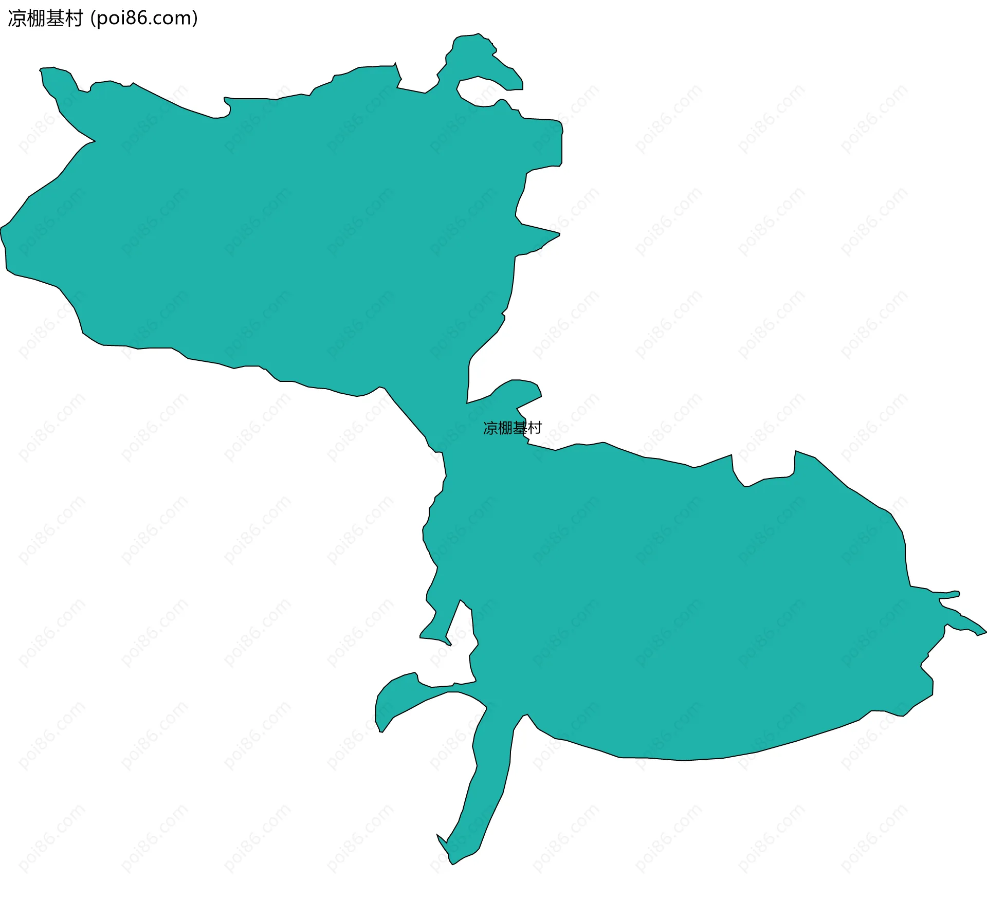 凉棚基村边界地图