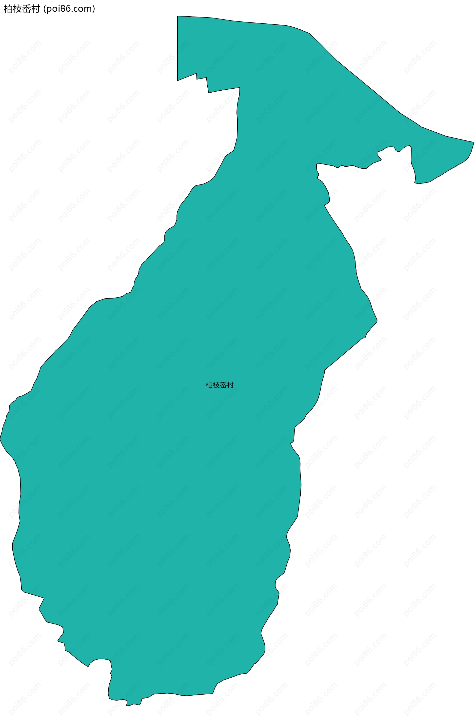 柏枝岙村边界地图