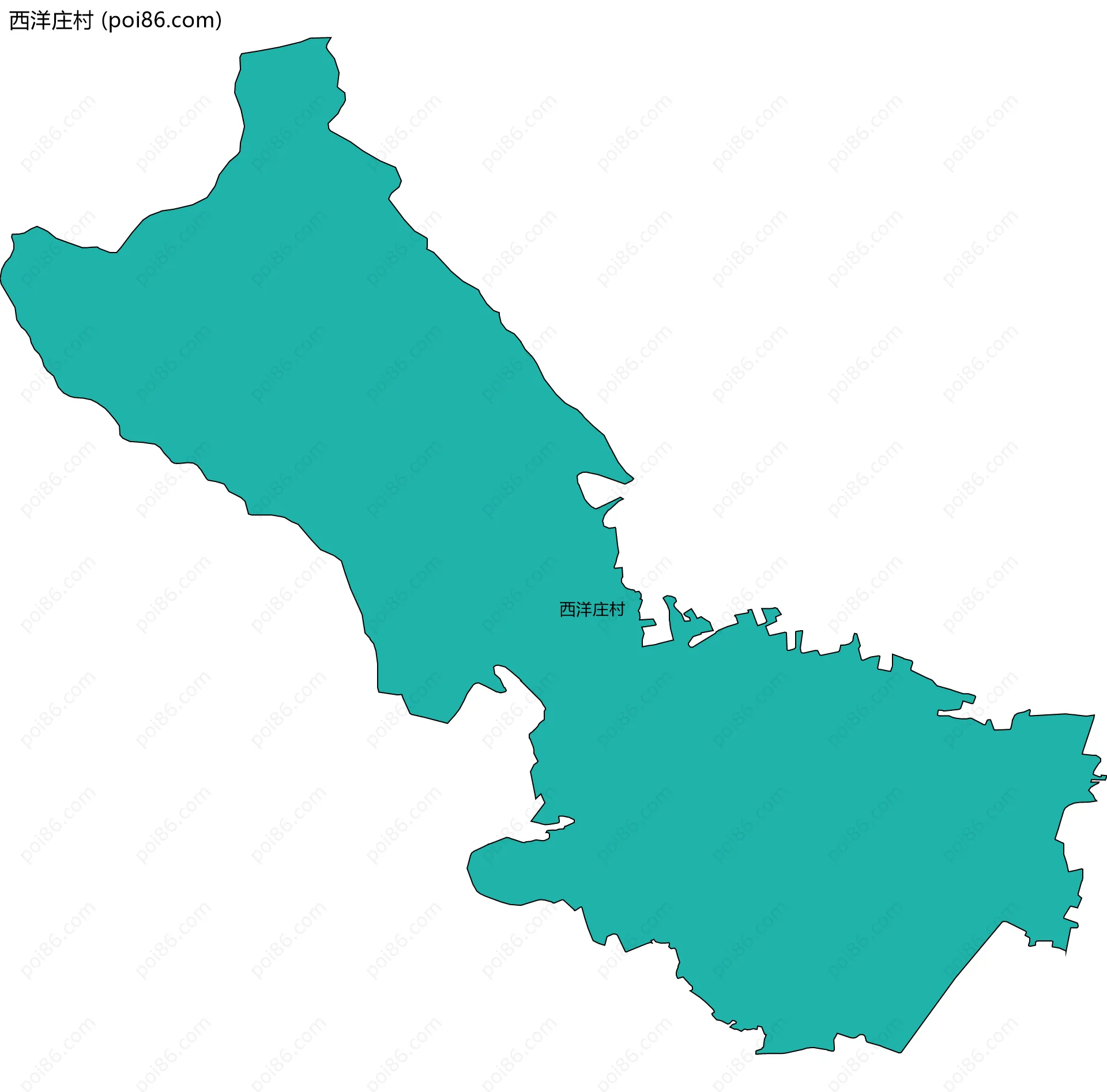 西洋庄村边界地图