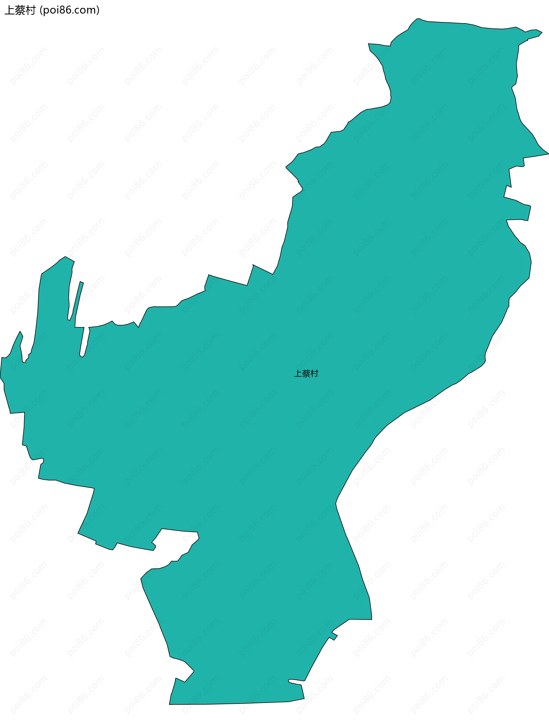 上蔡村边界地图