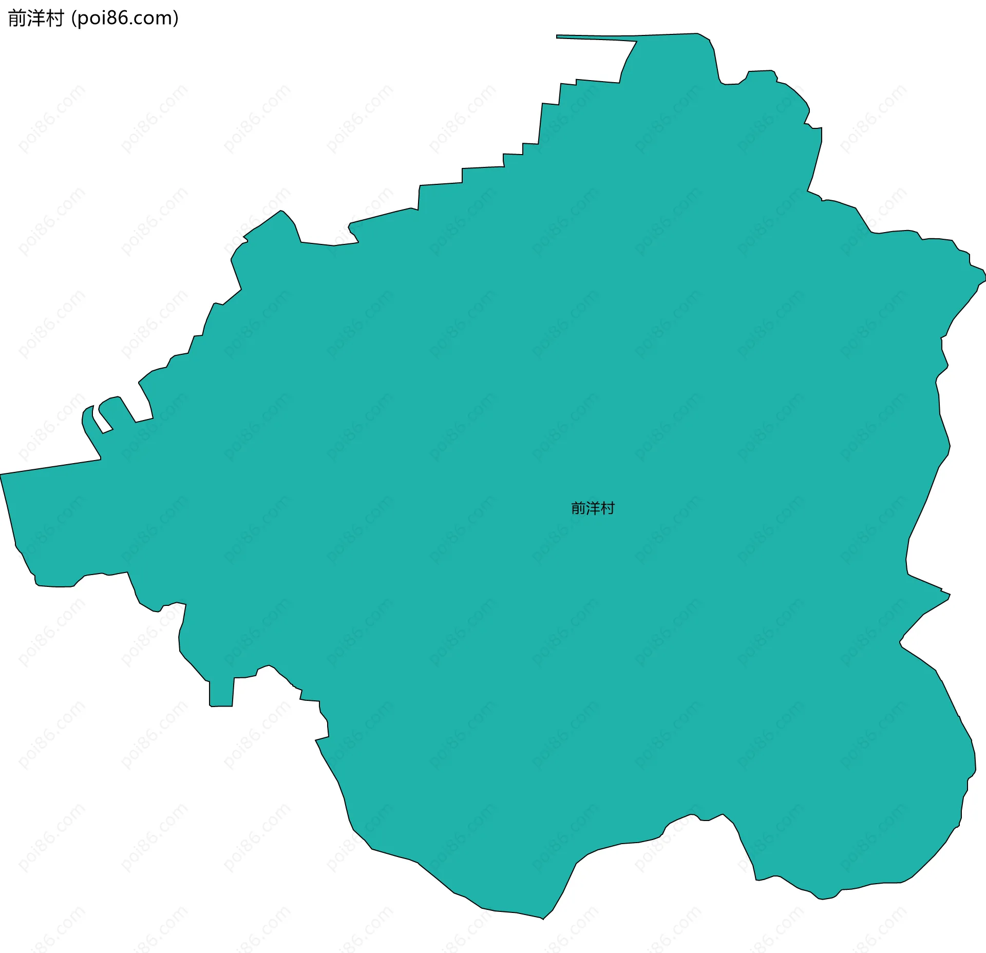 前洋村边界地图
