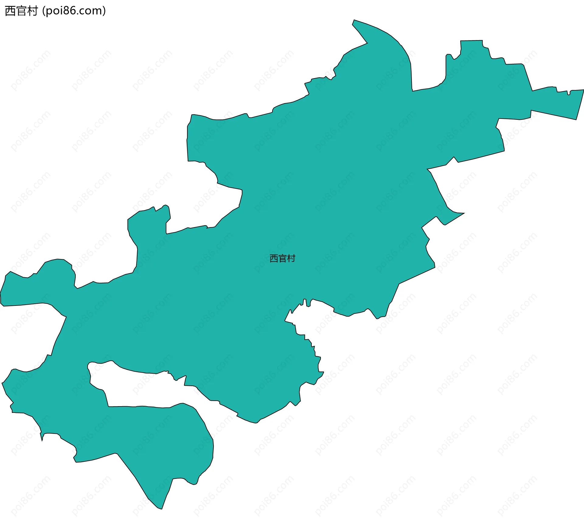 西官村边界地图