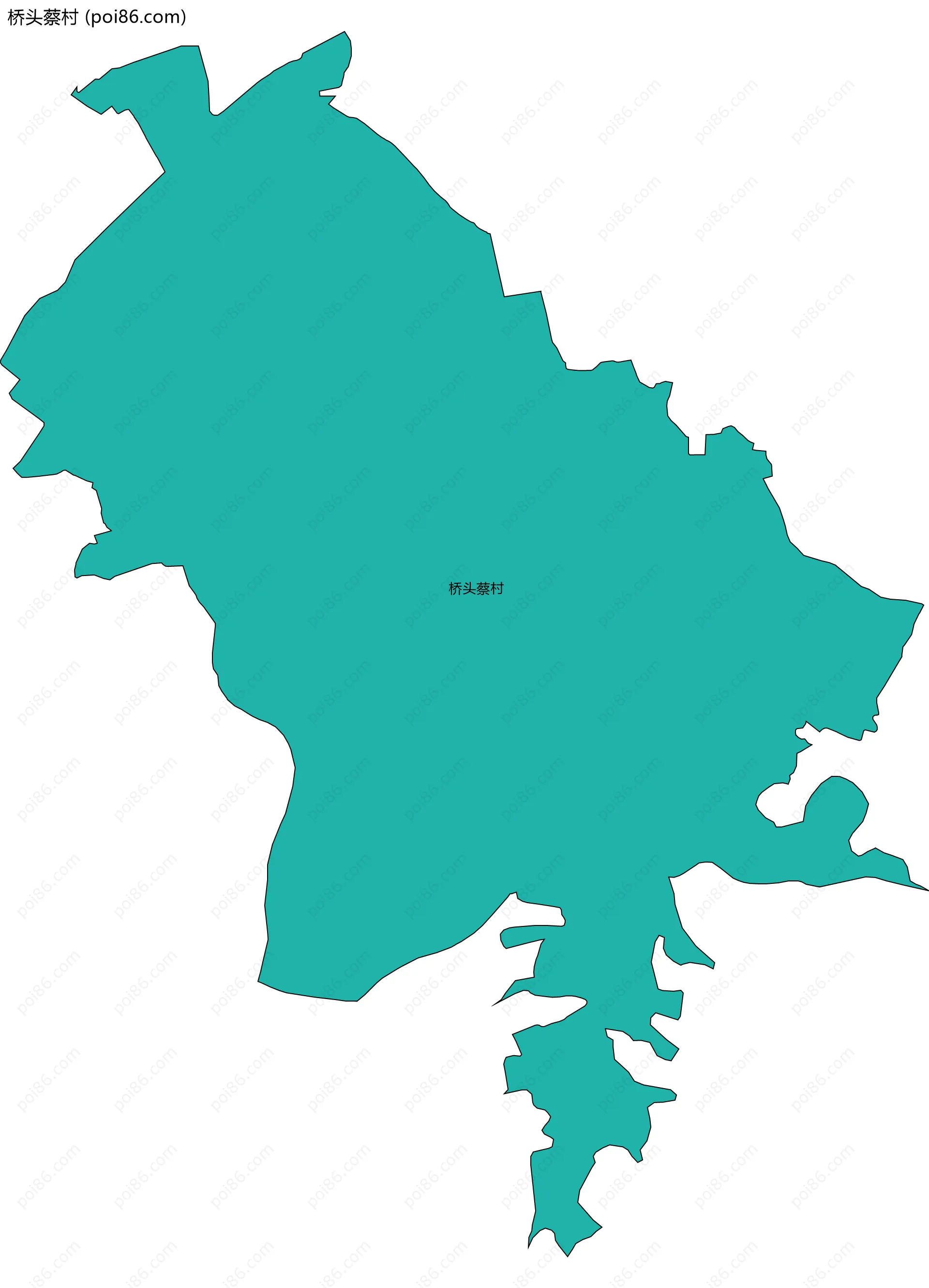 桥头蔡村边界地图