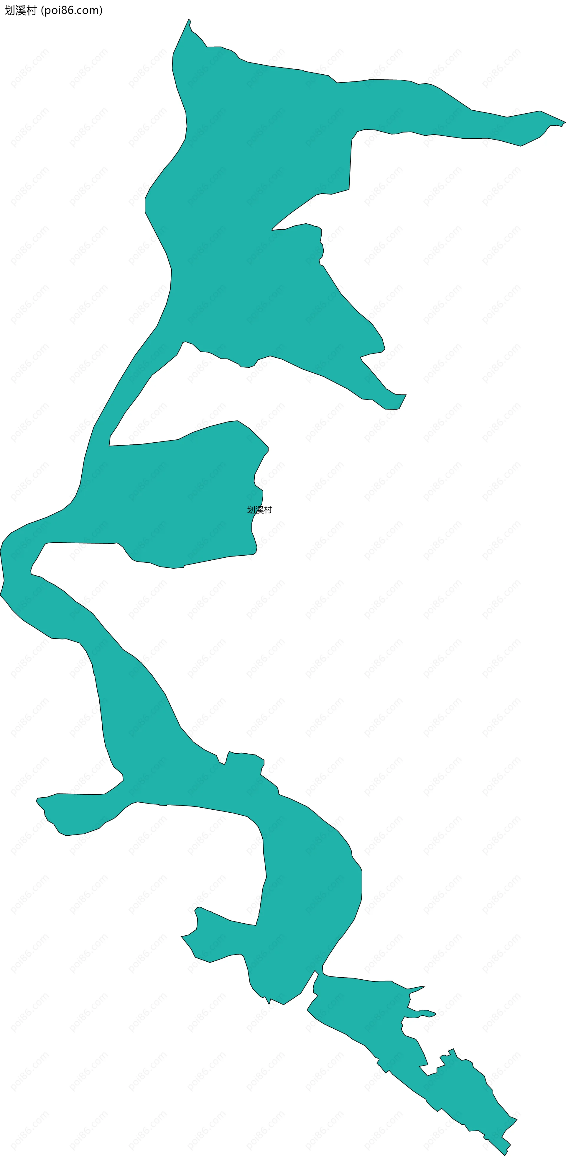 划溪村边界地图