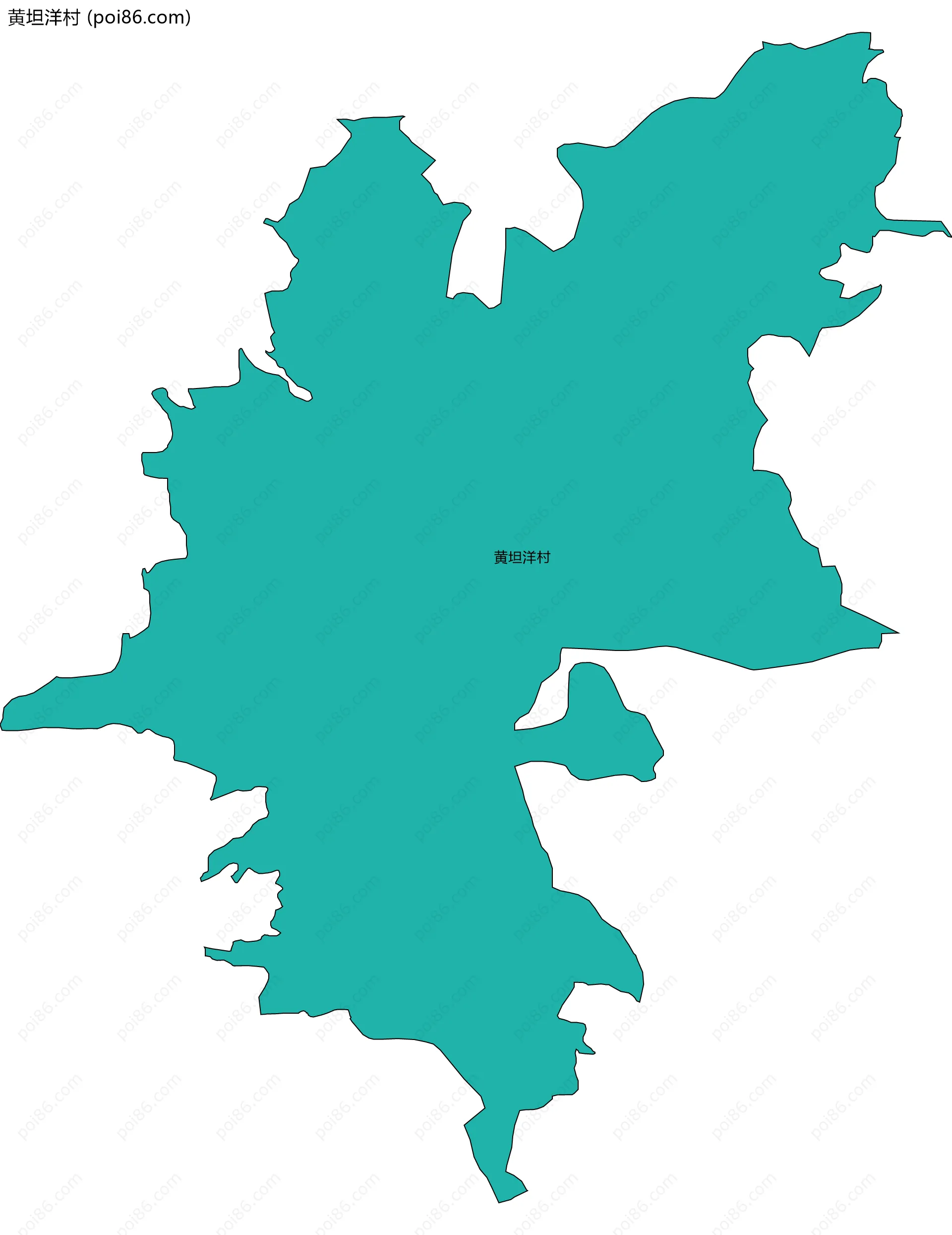 黄坦洋村边界地图