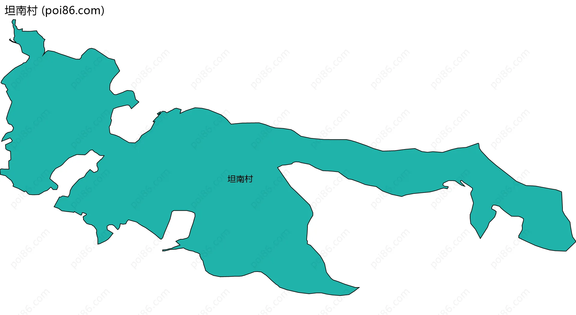 坦南村边界地图