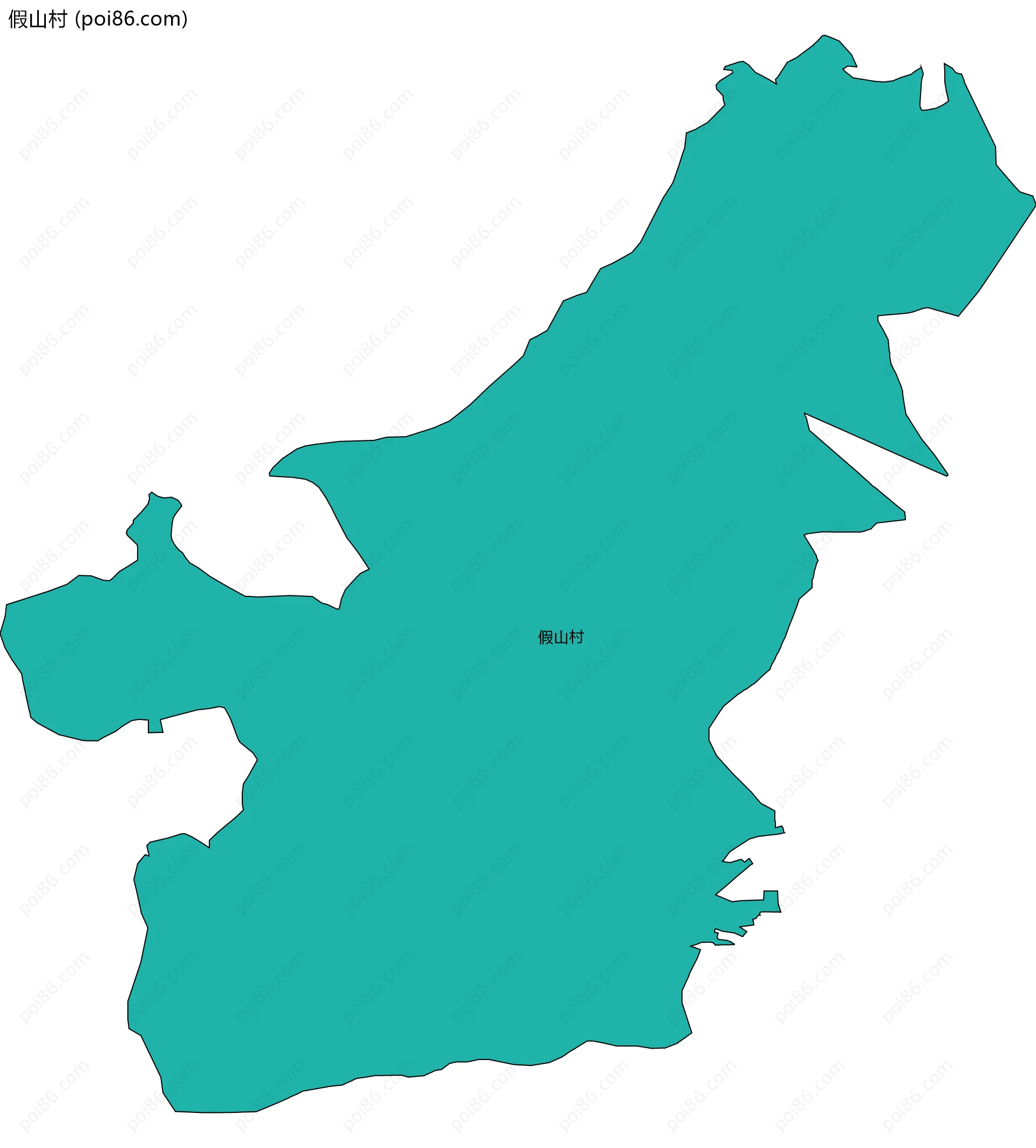 假山村边界地图