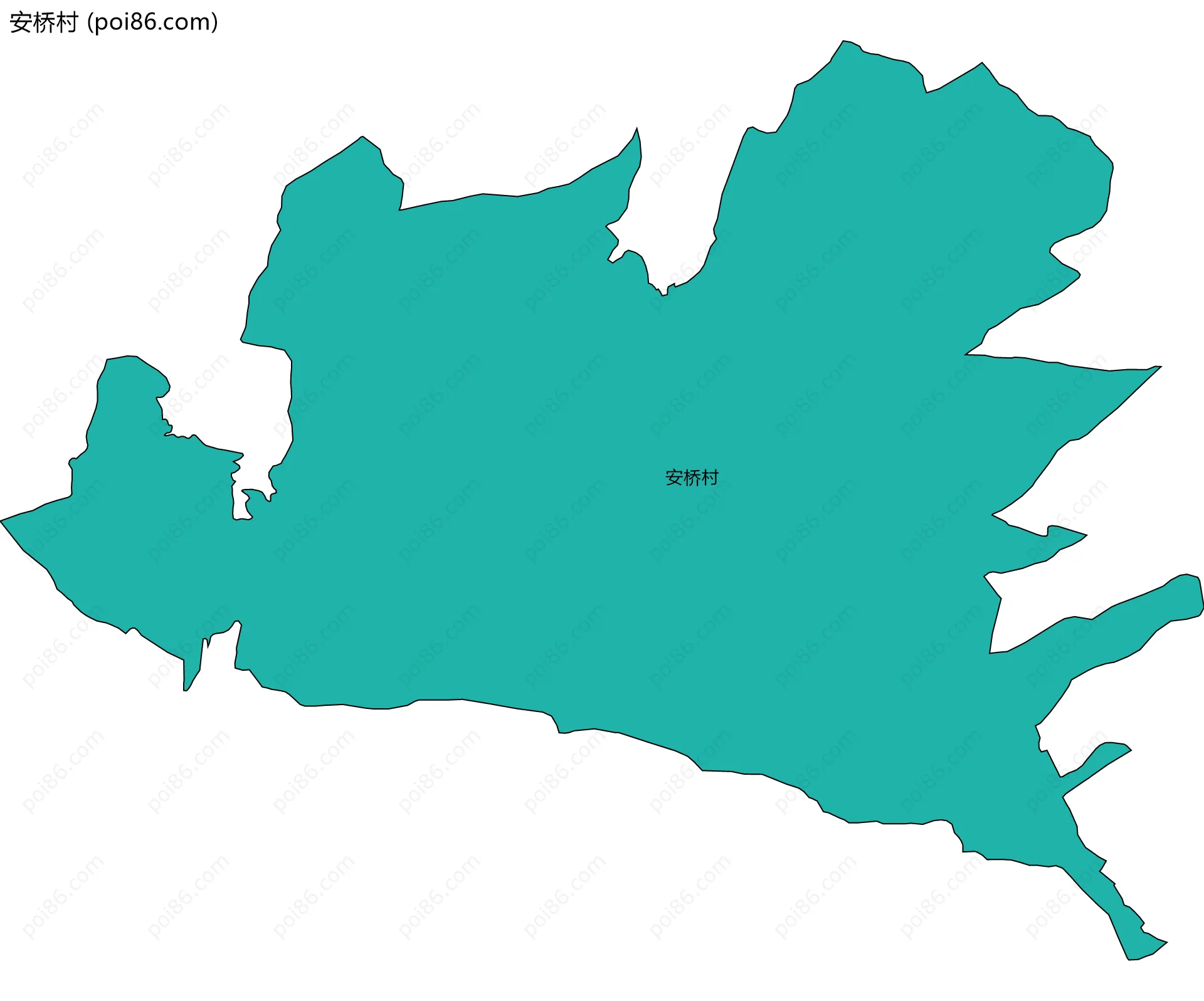 安桥村边界地图