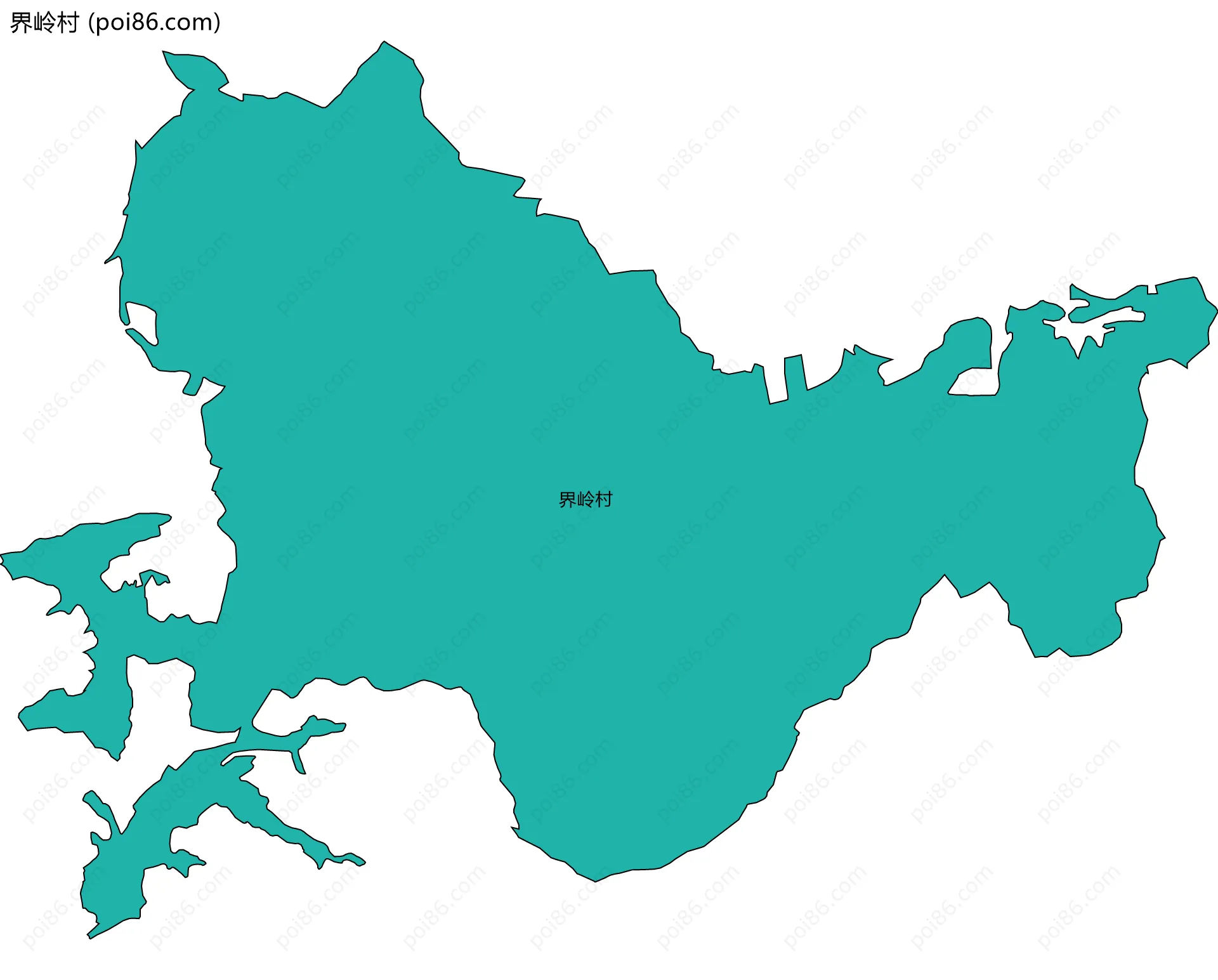 界岭村边界地图