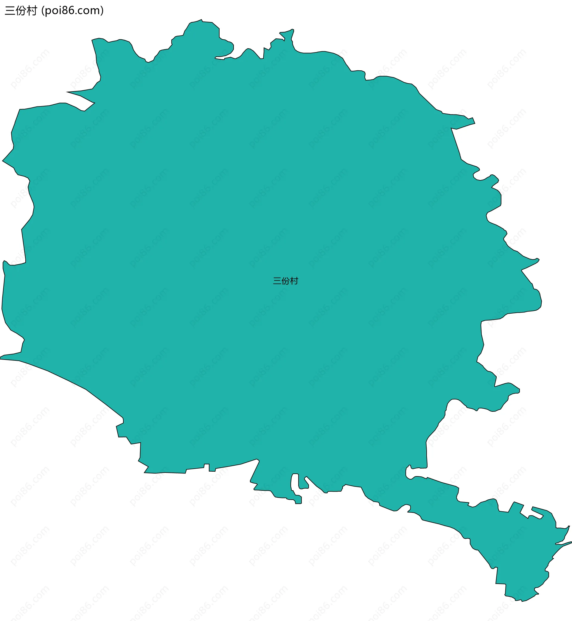 三份村边界地图