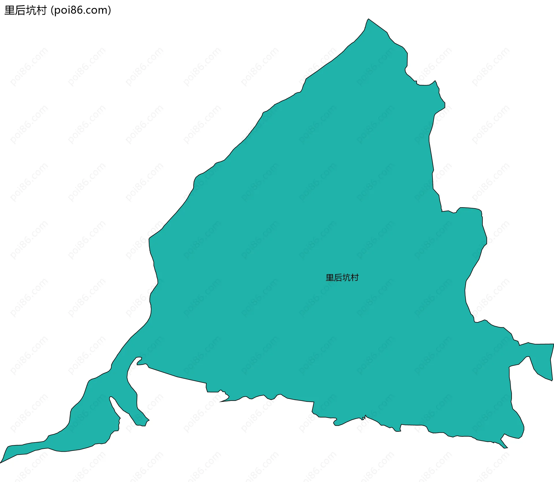 里后坑村边界地图