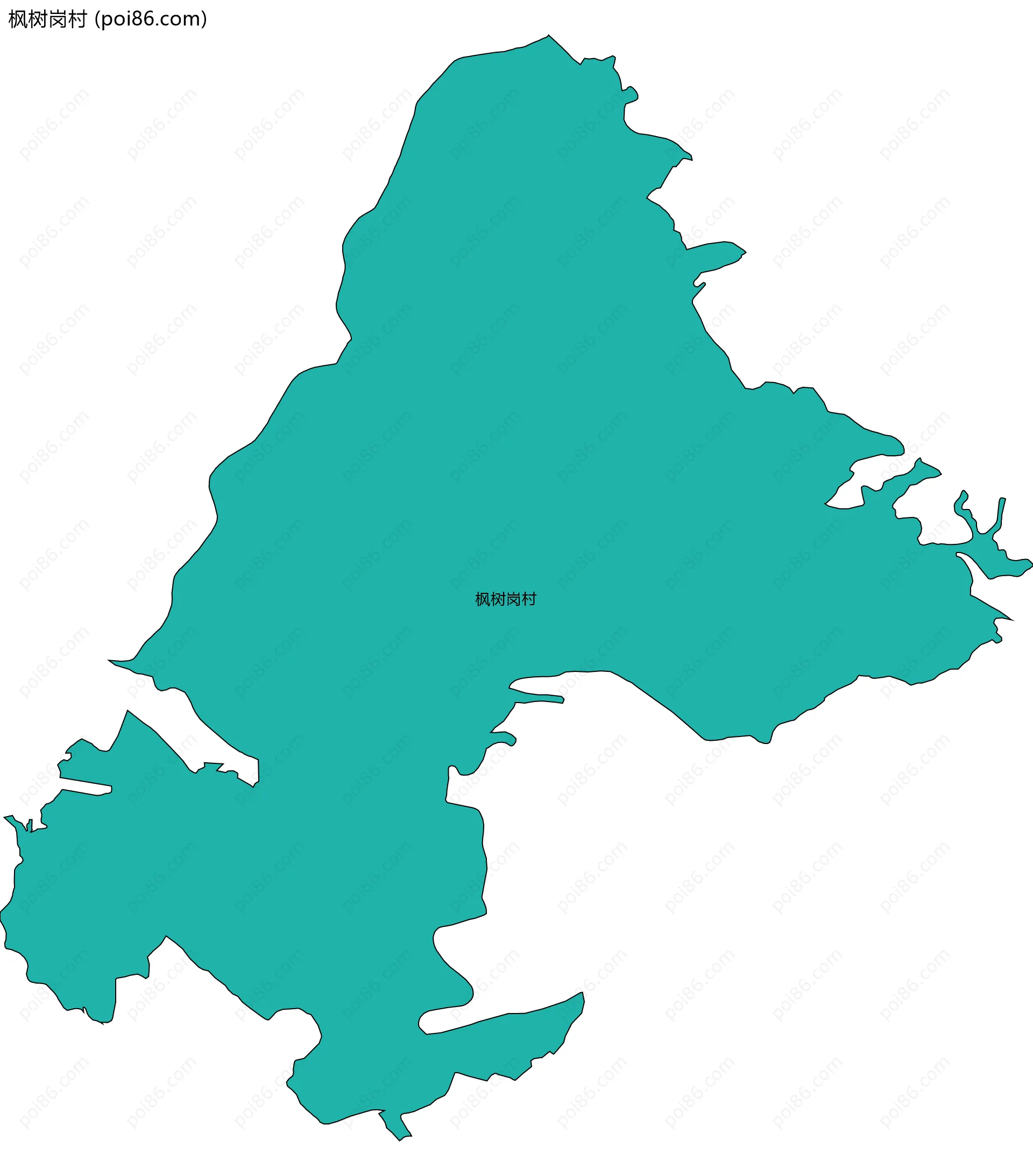 枫树岗村边界地图