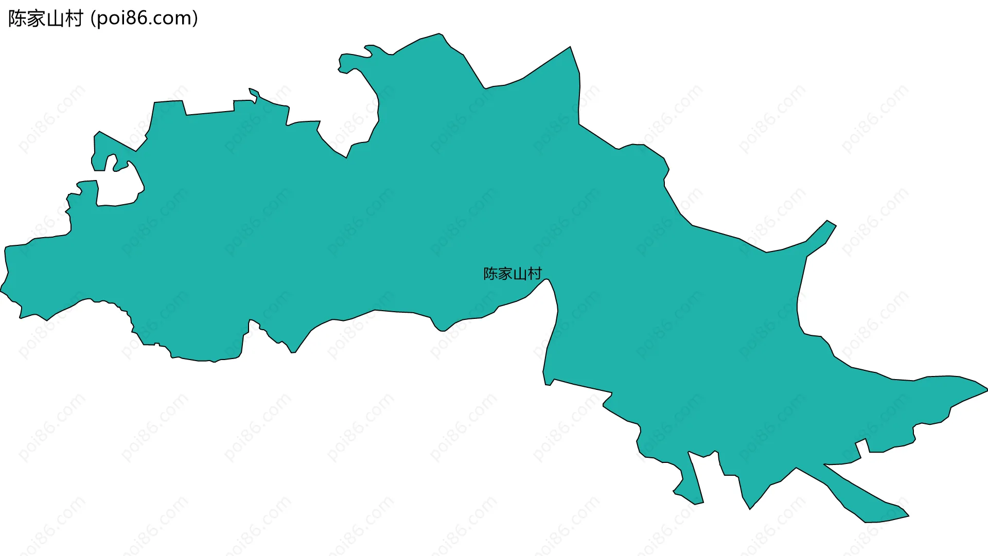 陈家山村边界地图