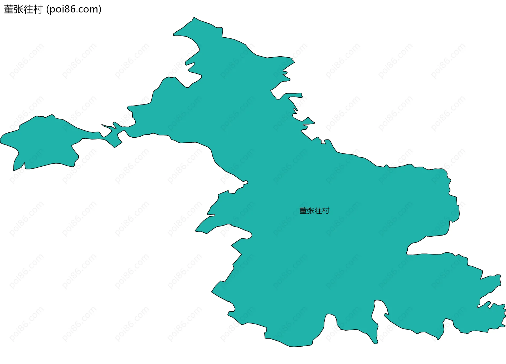 董张往村边界地图