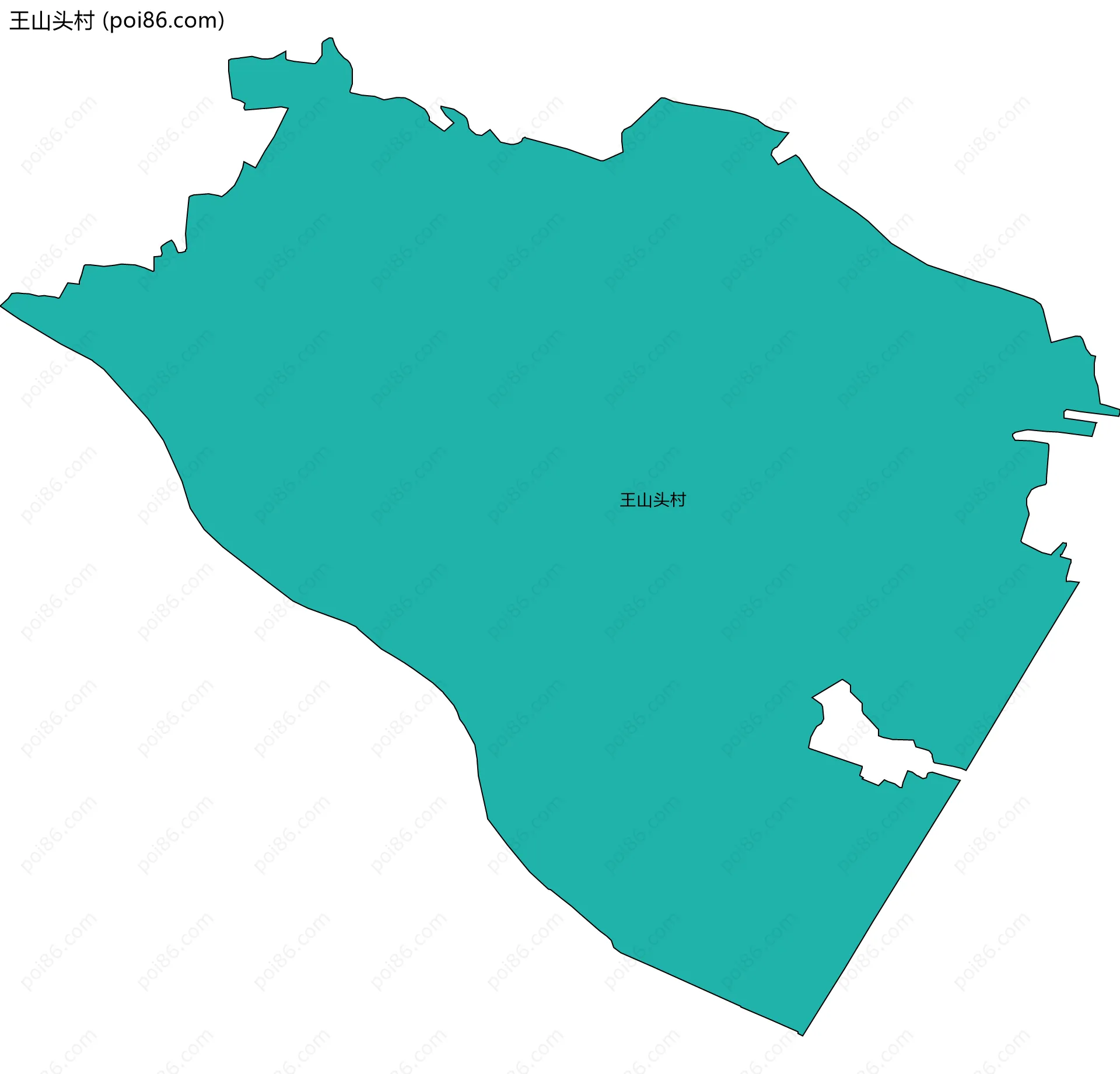 王山头村边界地图