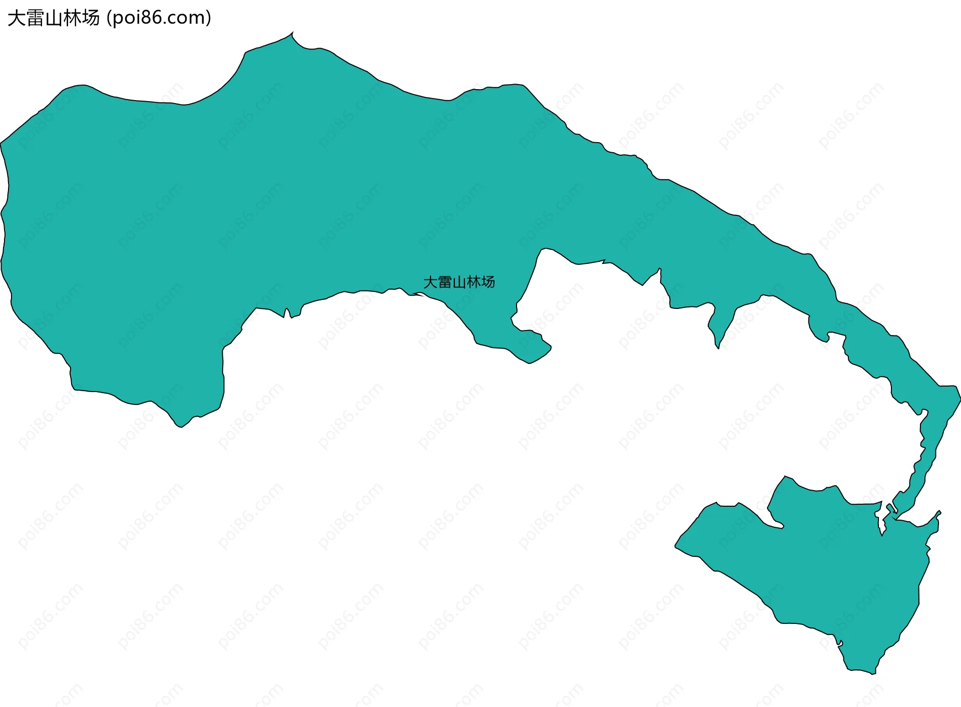 大雷山林场边界地图