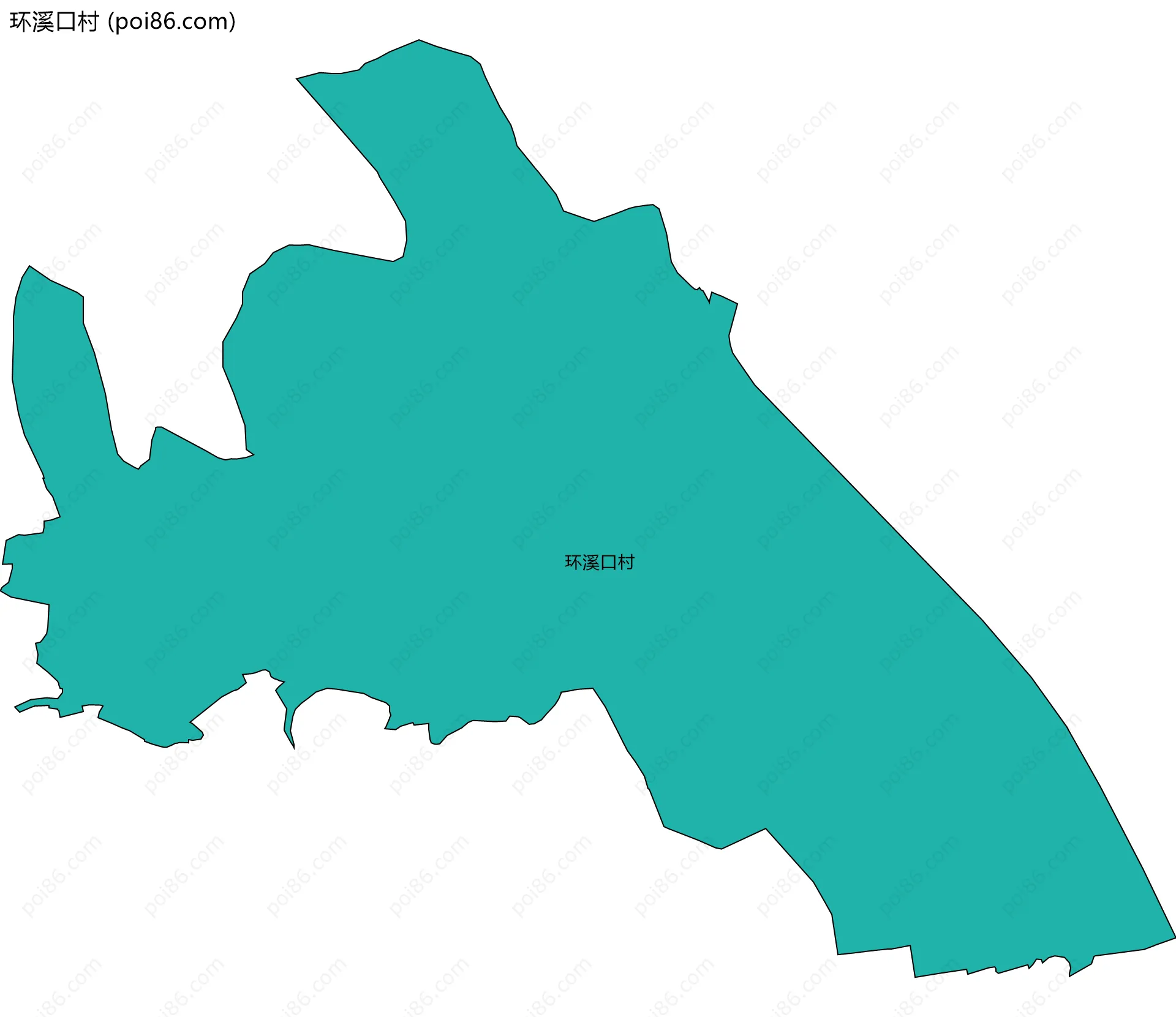 环溪口村边界地图