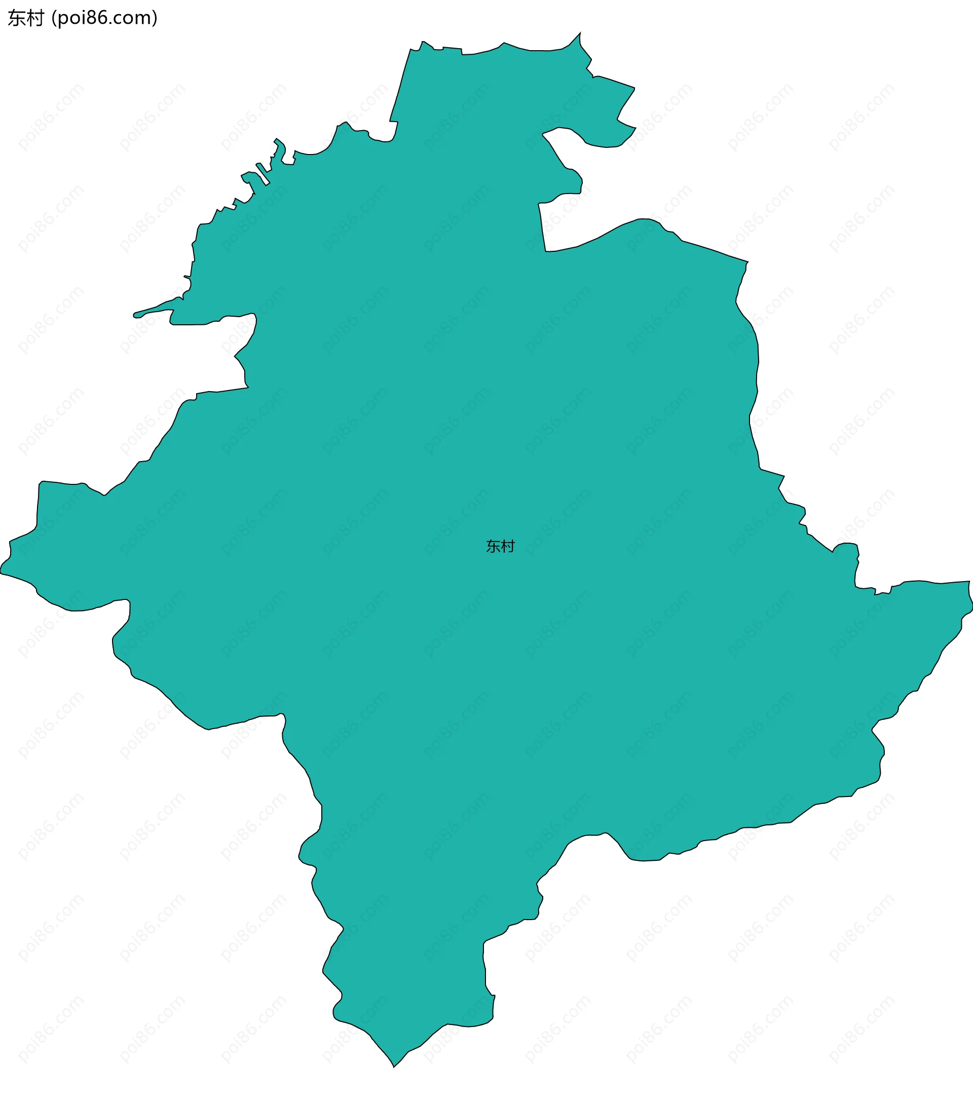 东村边界地图
