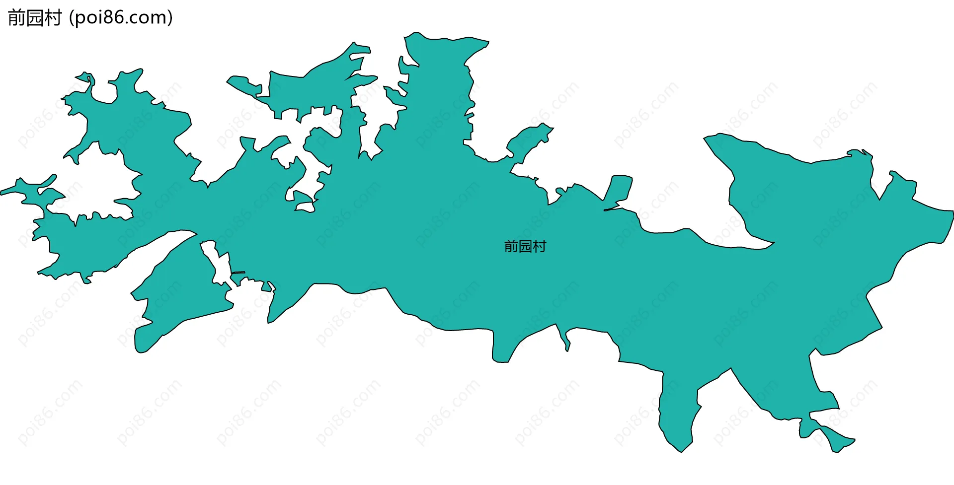 前园村边界地图