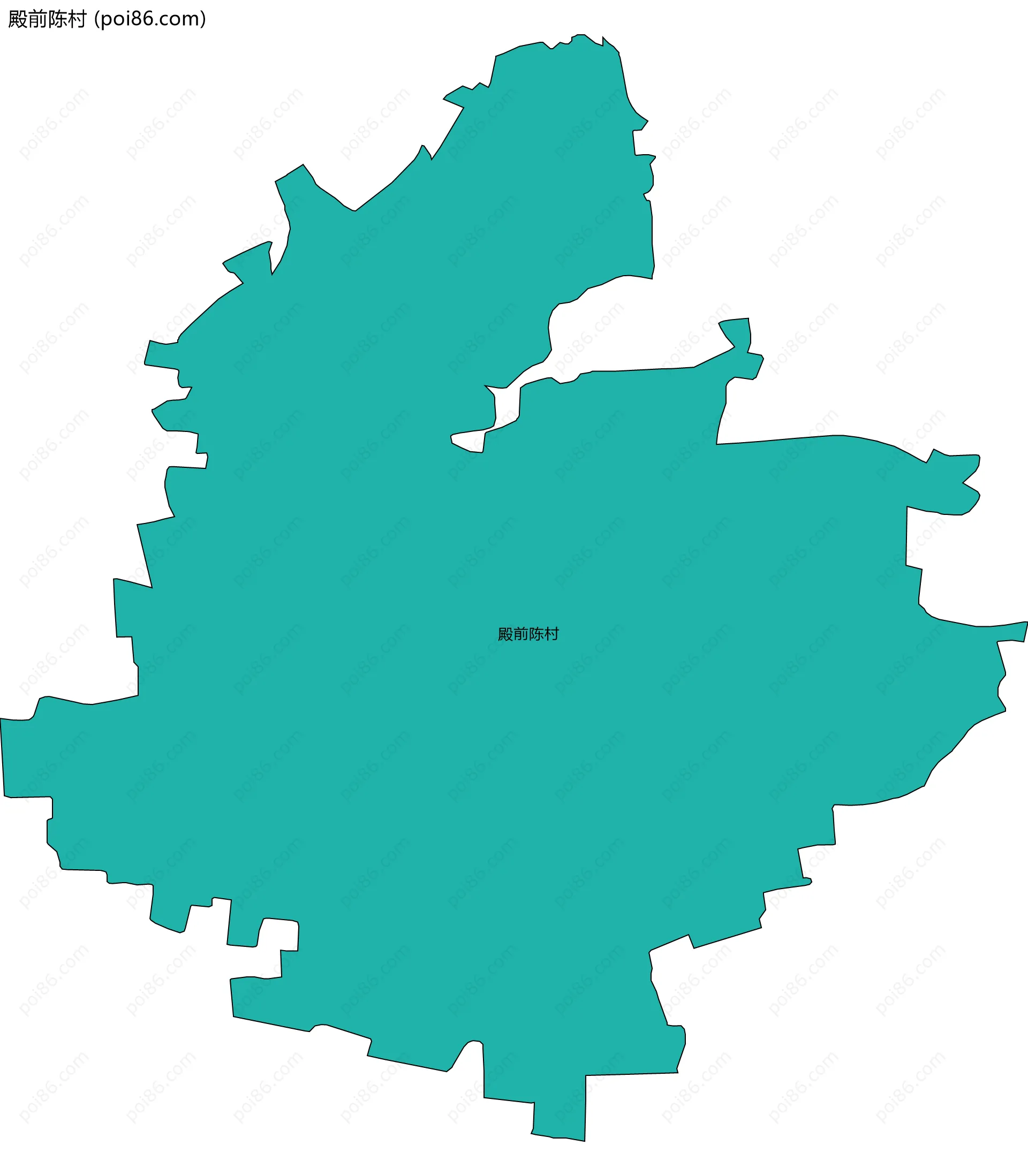 殿前陈村边界地图