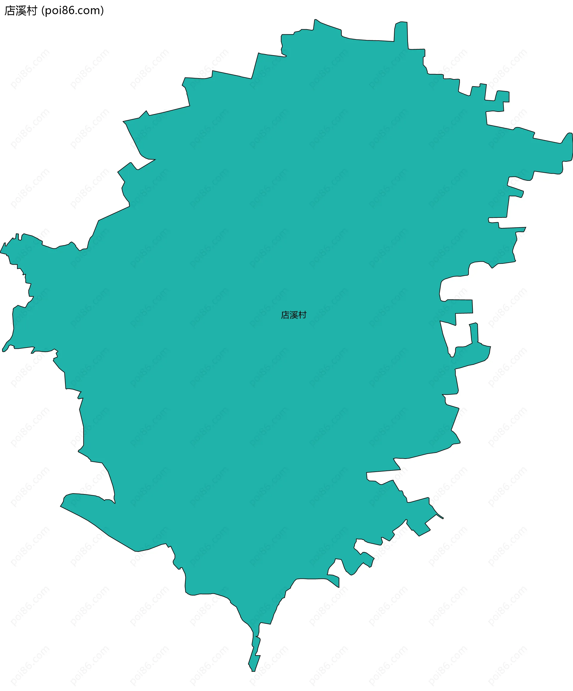店溪村边界地图