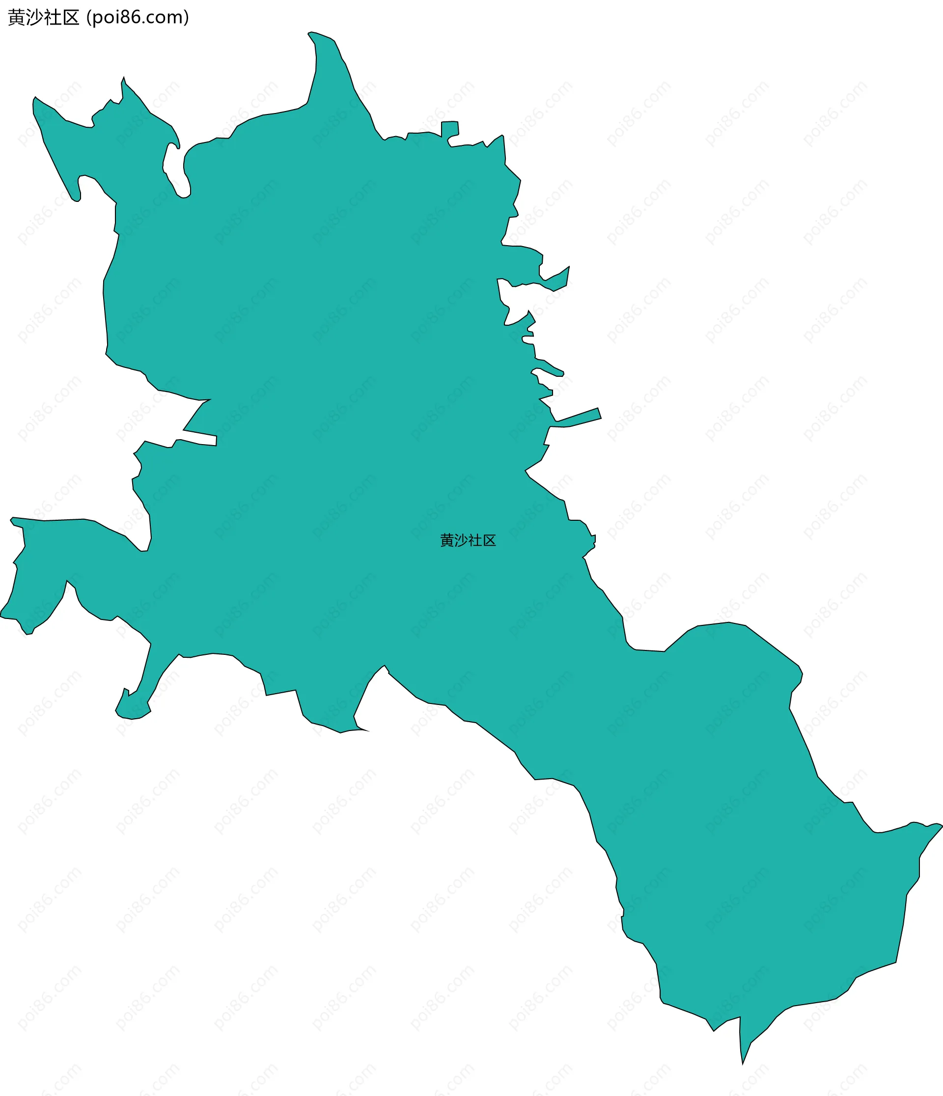 黄沙社区边界地图