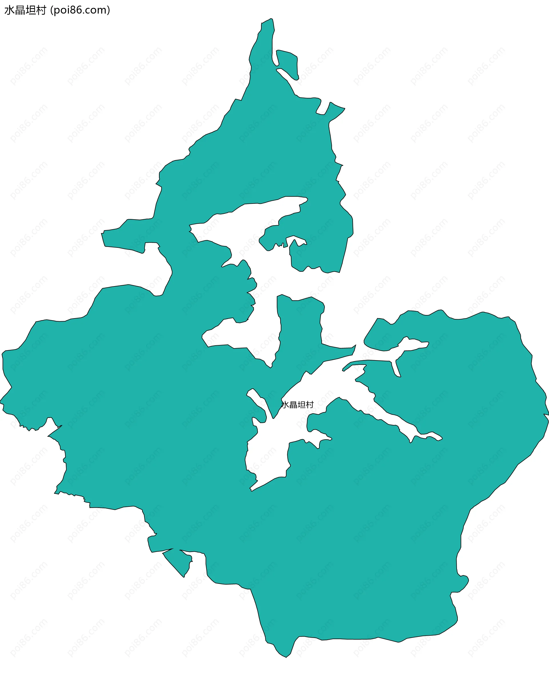 水晶坦村边界地图