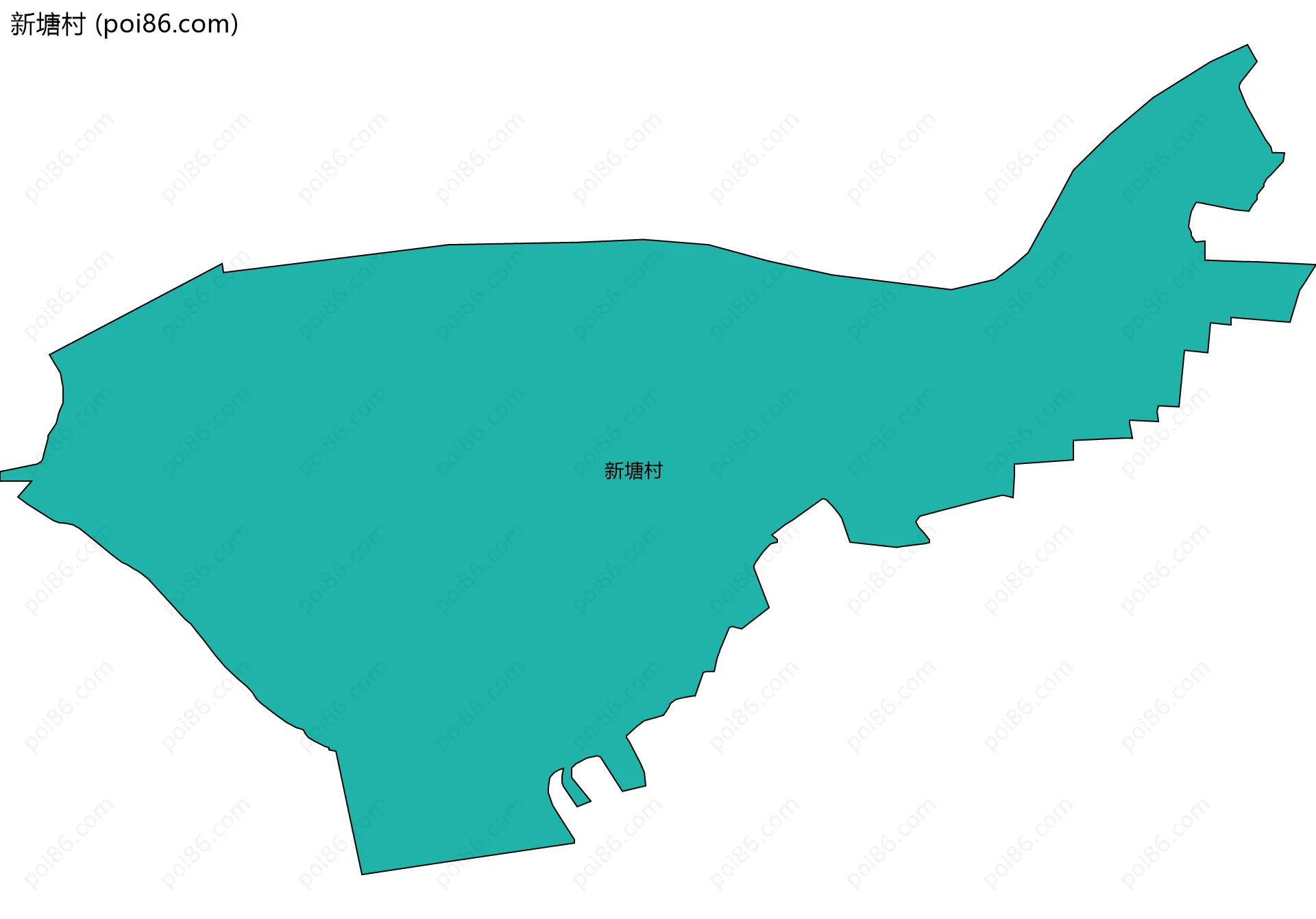 新塘村边界地图