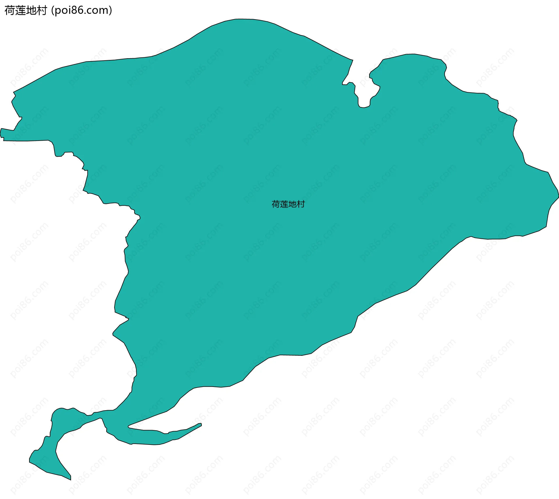 荷莲地村边界地图