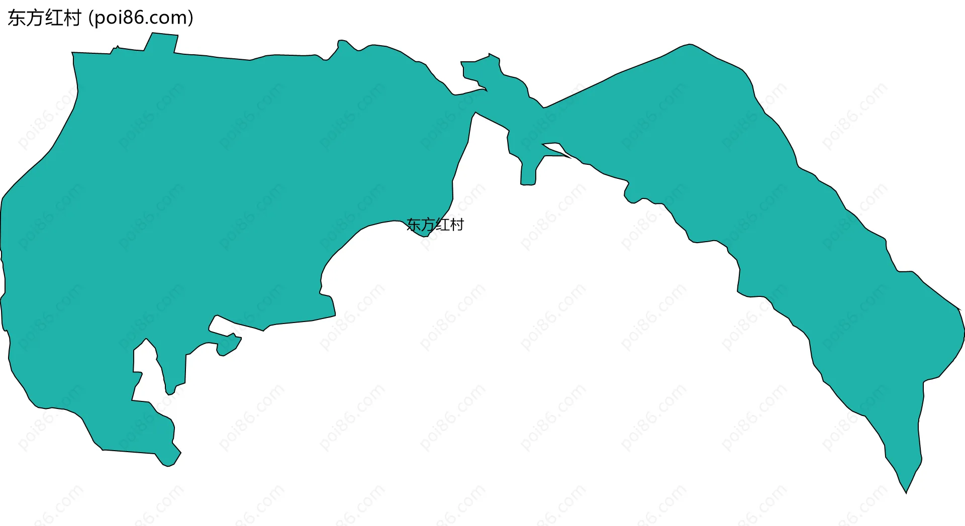 东方红村边界地图