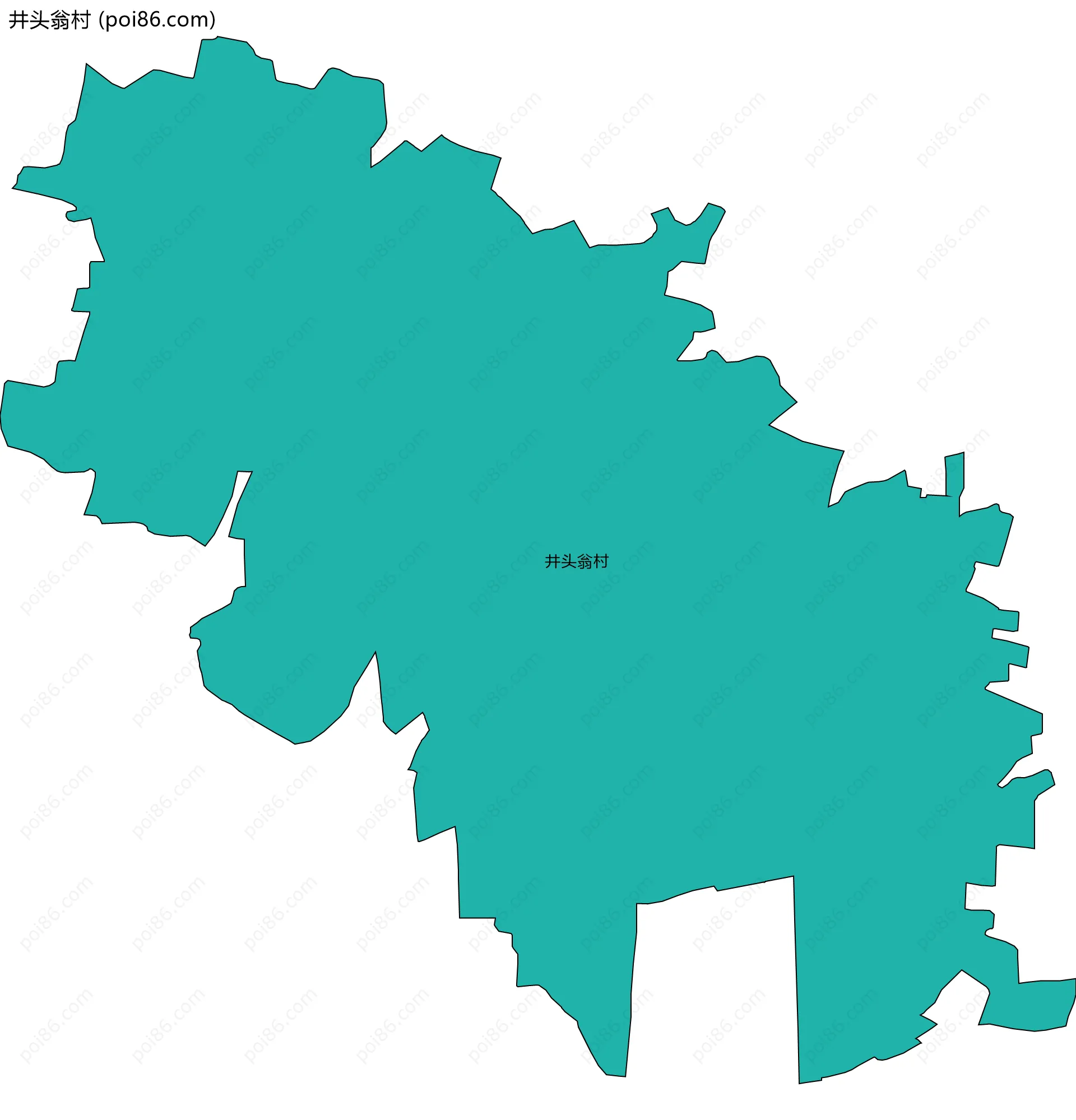 井头翁村边界地图