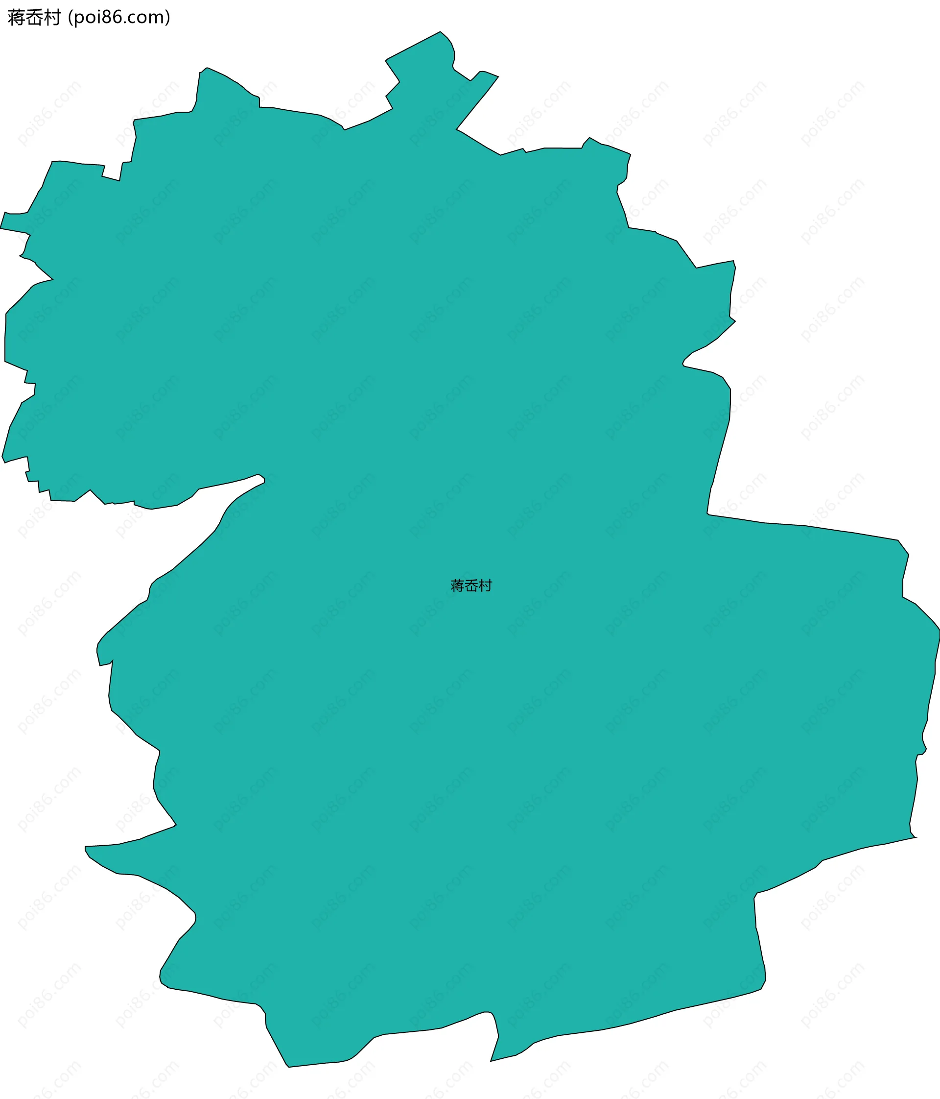 蒋岙村边界地图