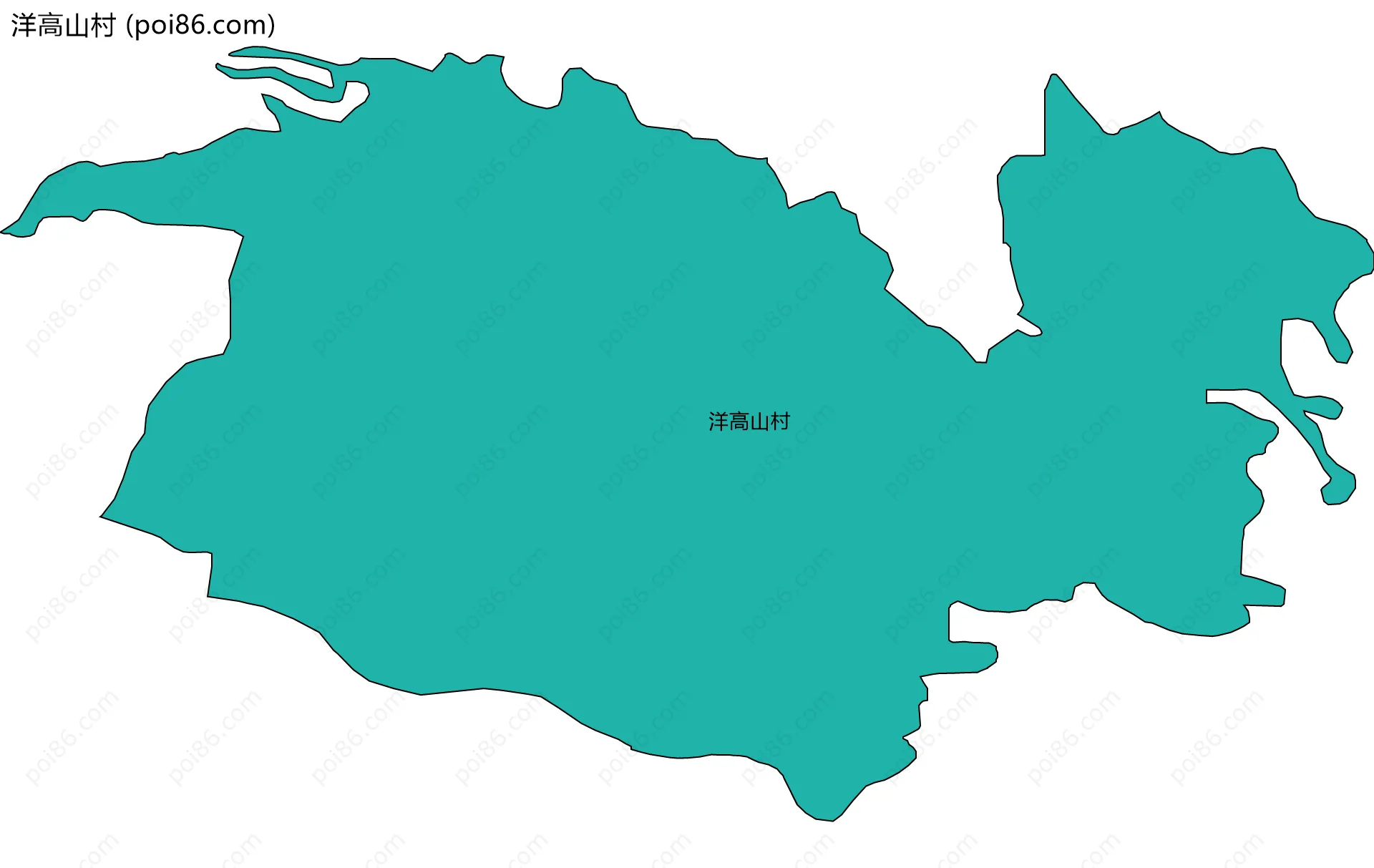 洋高山村边界地图