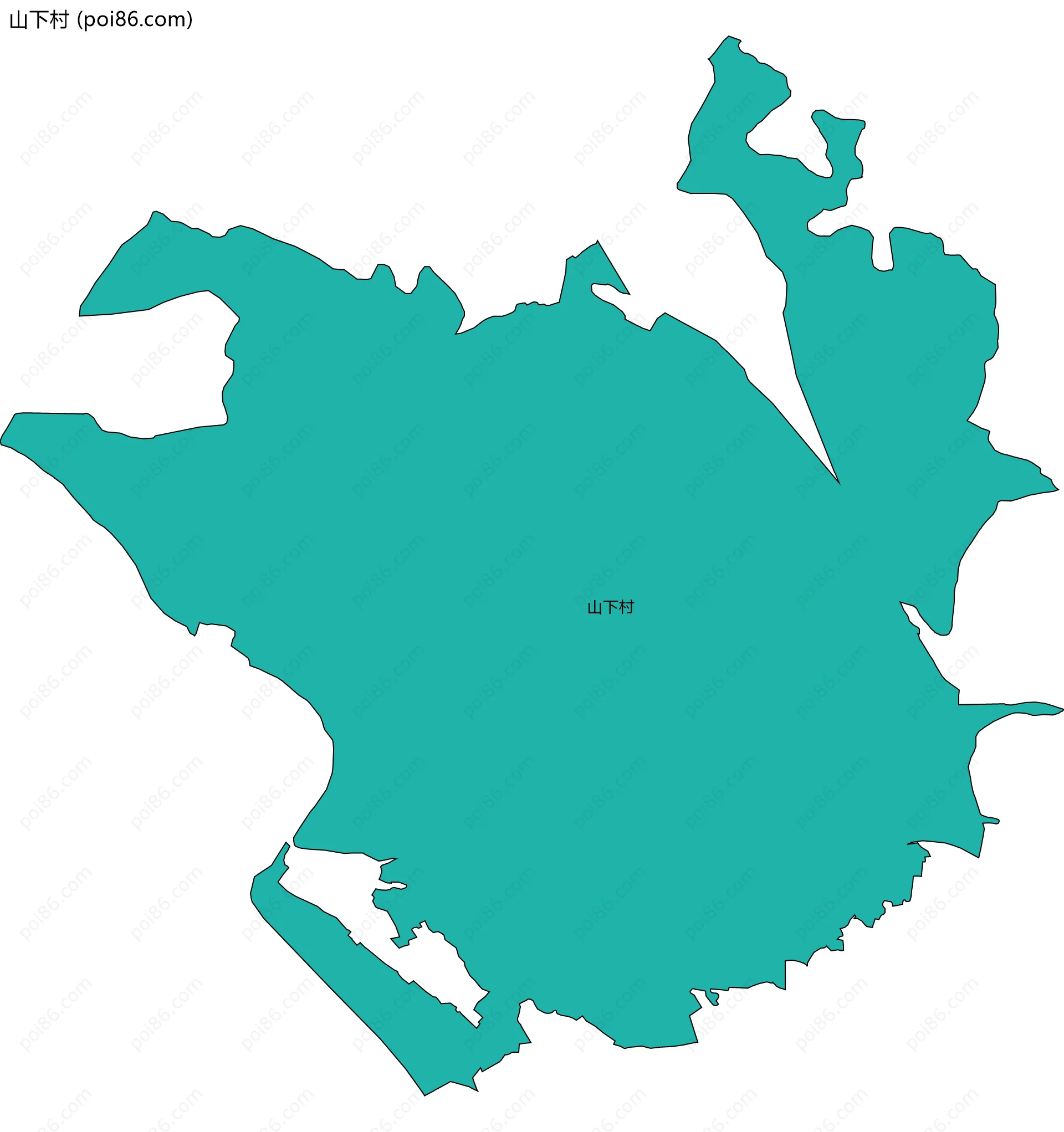 山下村边界地图