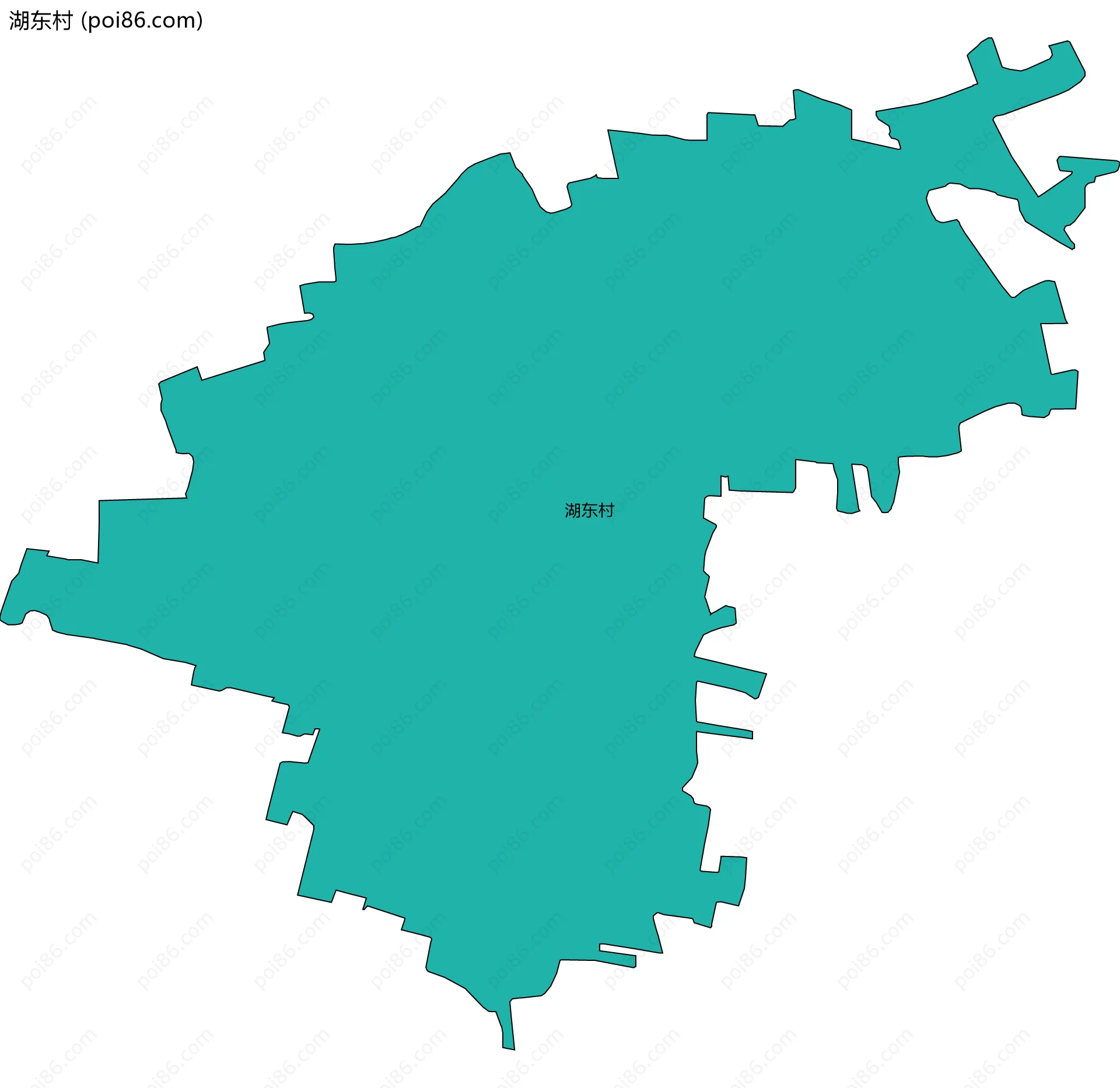 湖东村边界地图