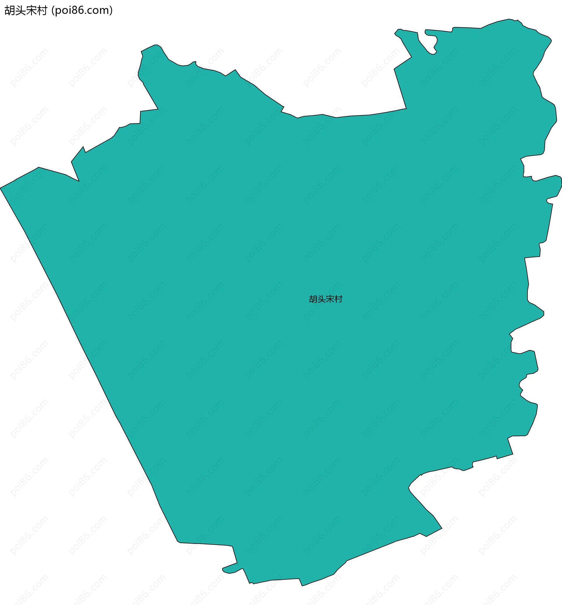 胡头宋村边界地图