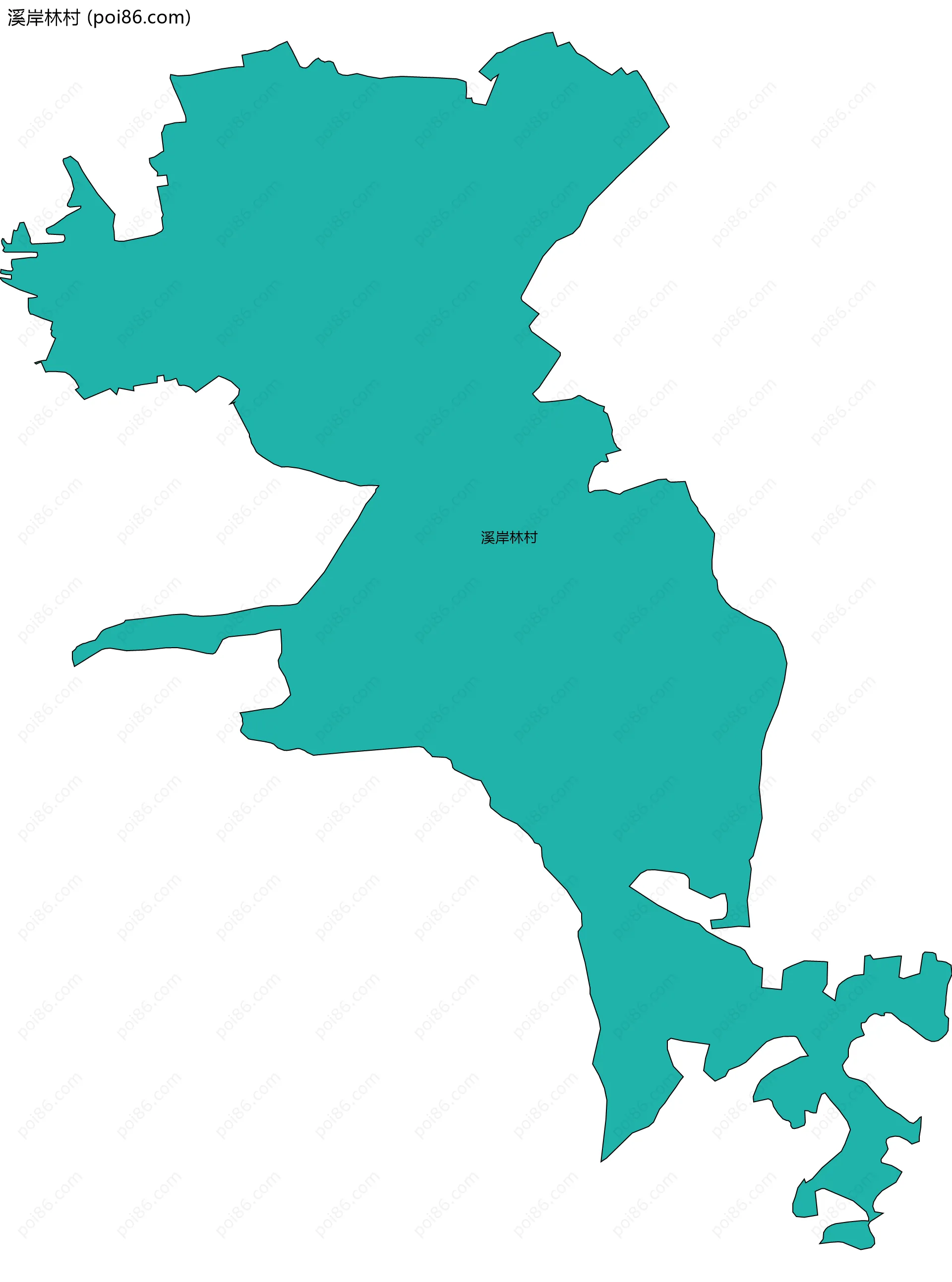 溪岸林村边界地图