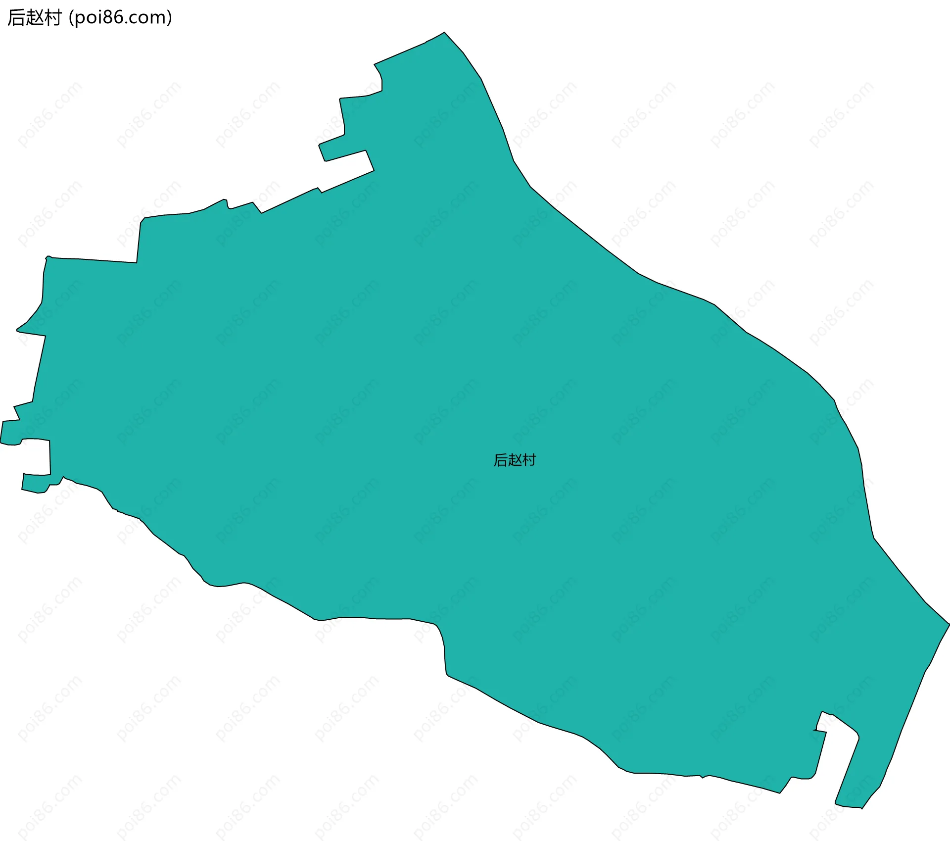 后赵村边界地图