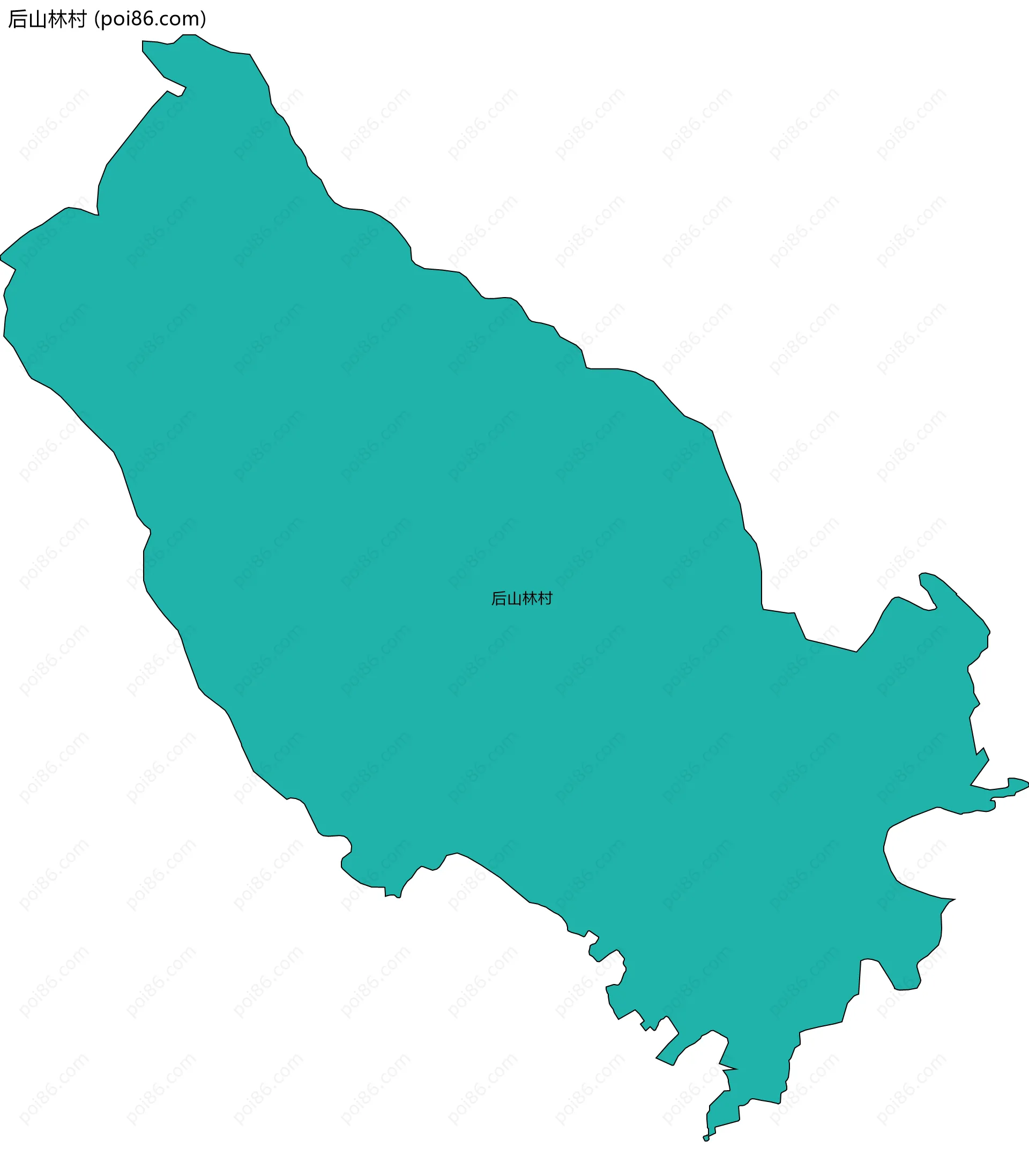 后山林村边界地图