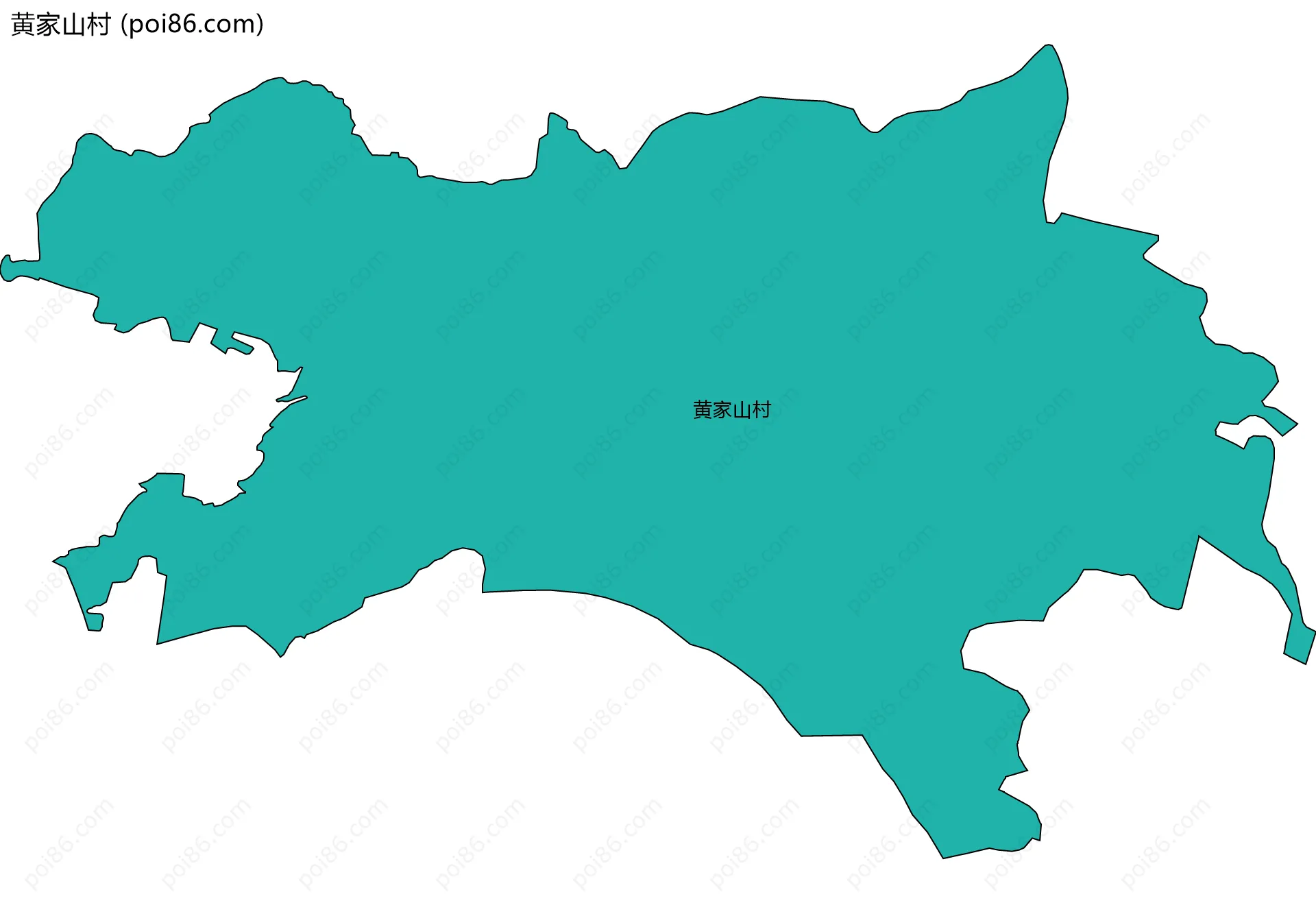 黄家山村边界地图