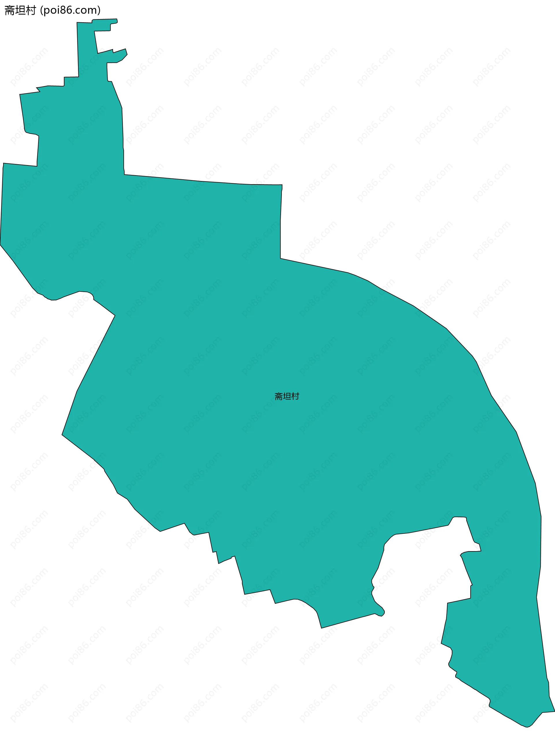 斋坦村边界地图