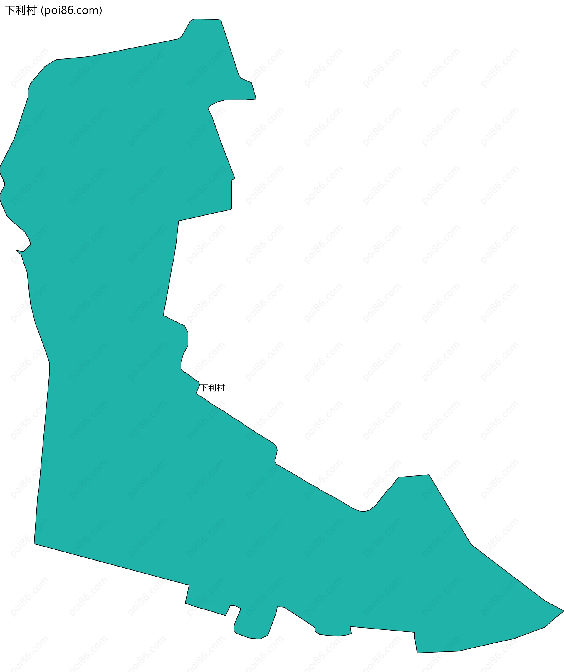 下利村边界地图