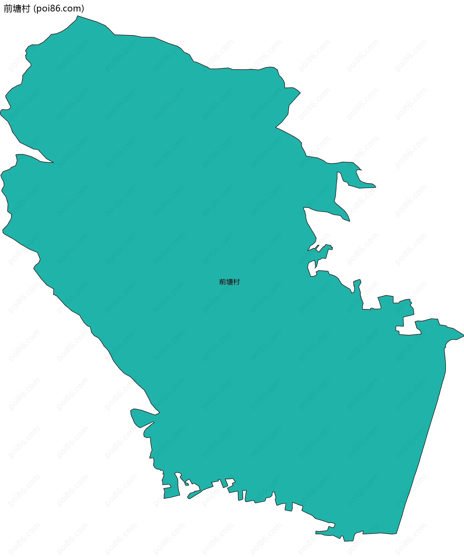 前塘村边界地图
