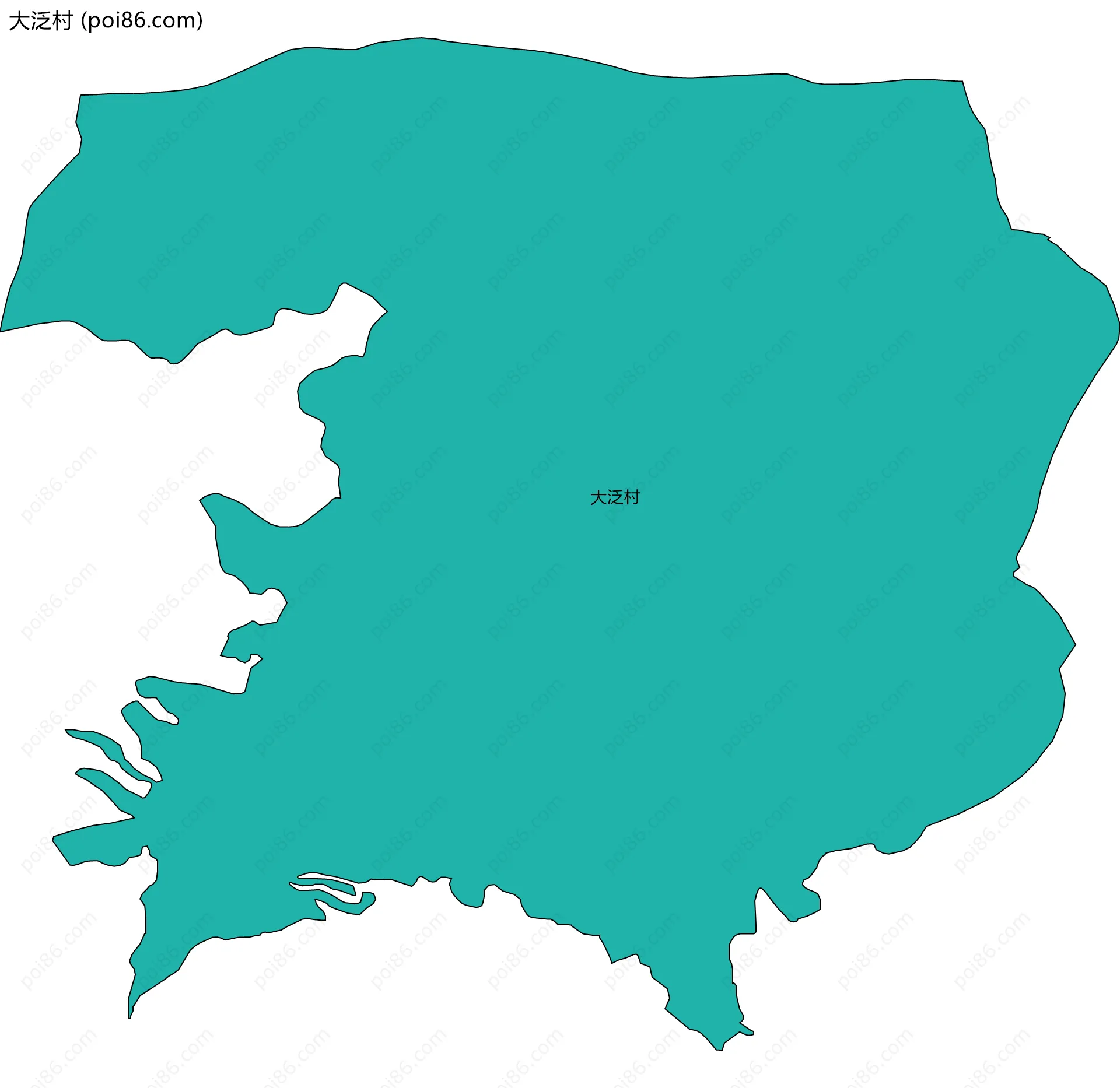 大泛村边界地图