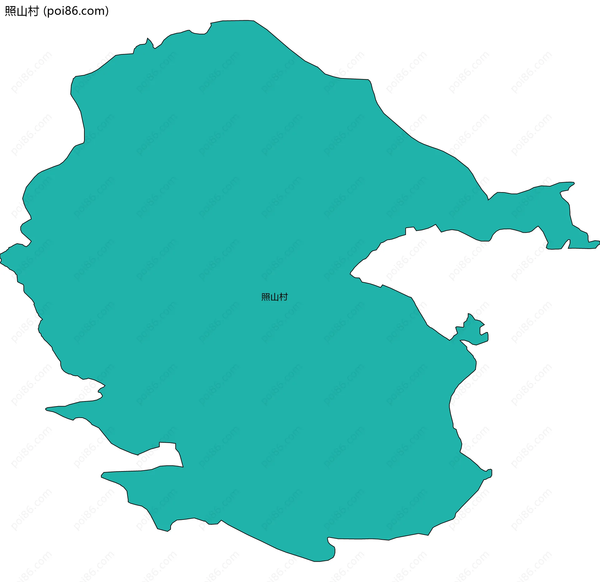 照山村边界地图