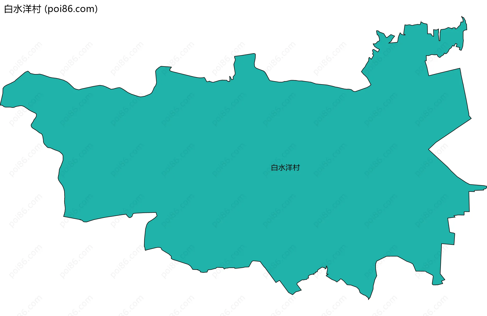 白水洋村边界地图